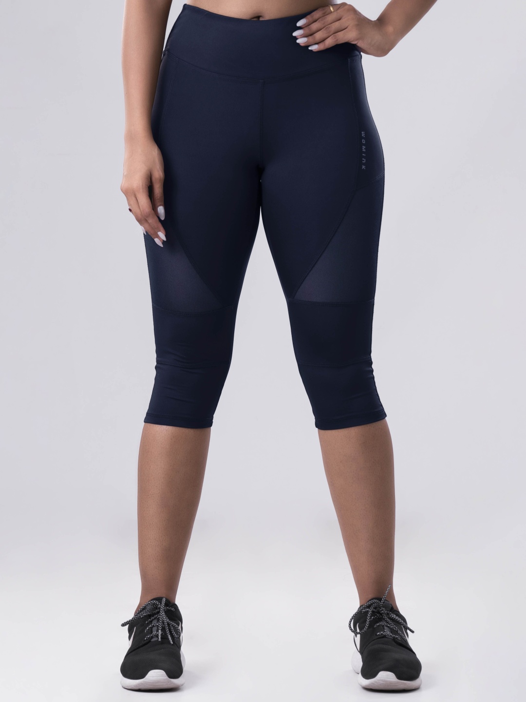 

WOMINK Powermesh Women Rapid Dry High-Rise Gym Tights, Navy blue