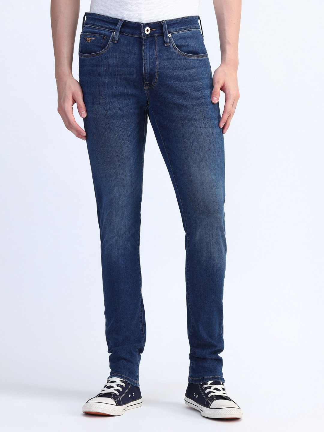

Flying Machine Men Skinny Fit Mid Rise Stretchable Jeans, Blue