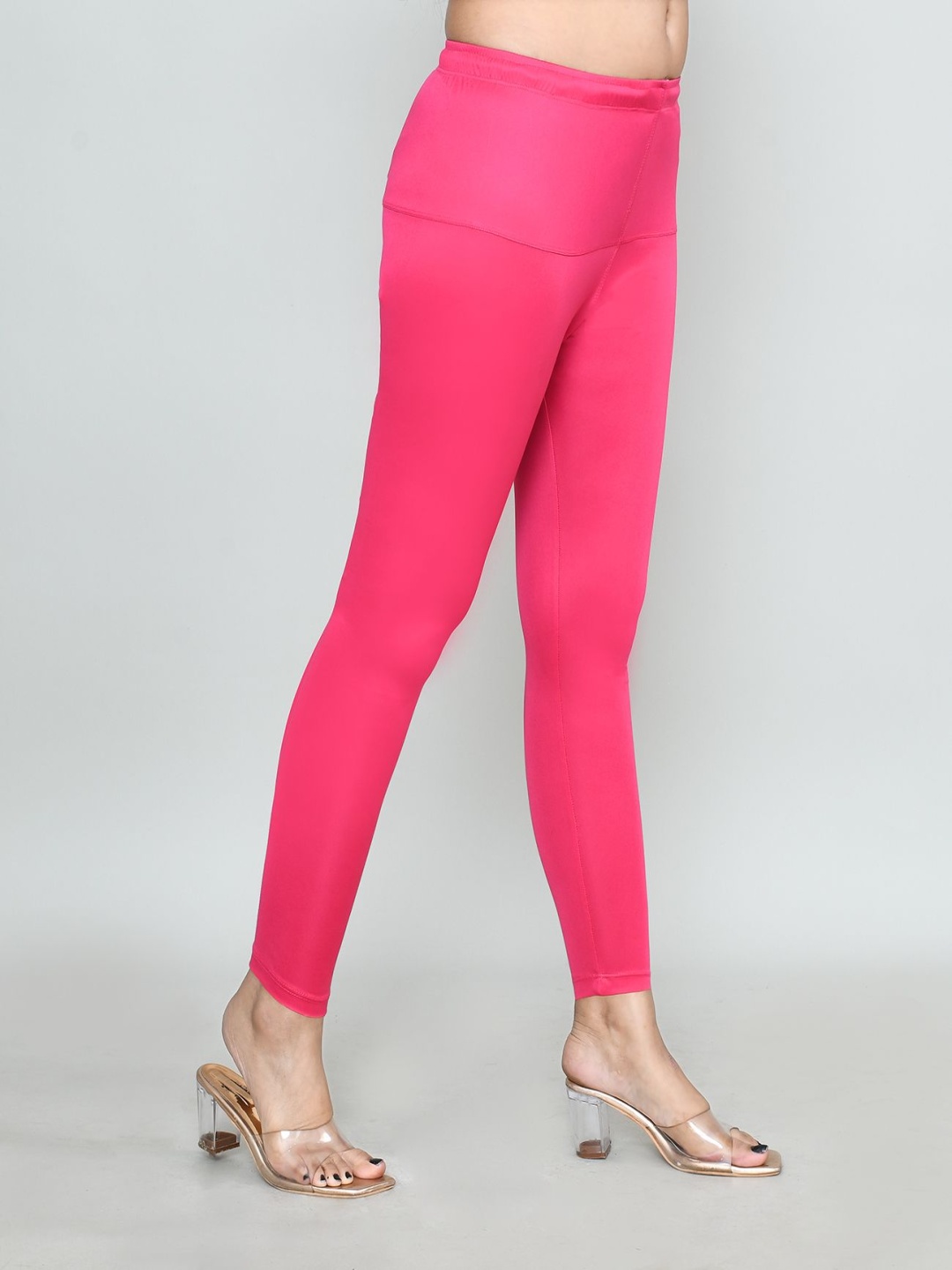 

RAPL Women Pack Of 2 Cotton Blend Breathable Ankle Length Leggings, Pink