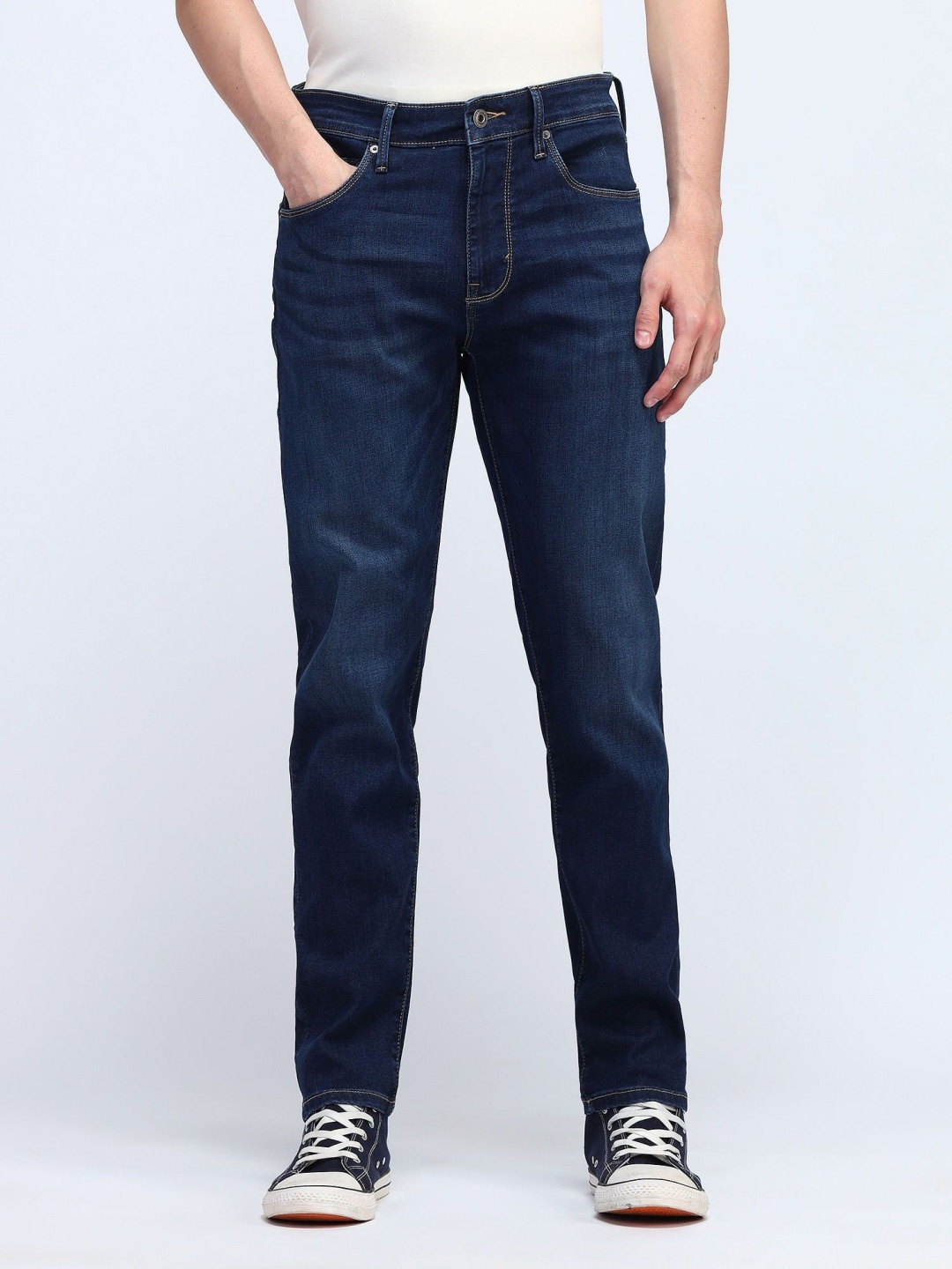 

Flying Machine Men Slim Fit Stretchable Jeans, Blue