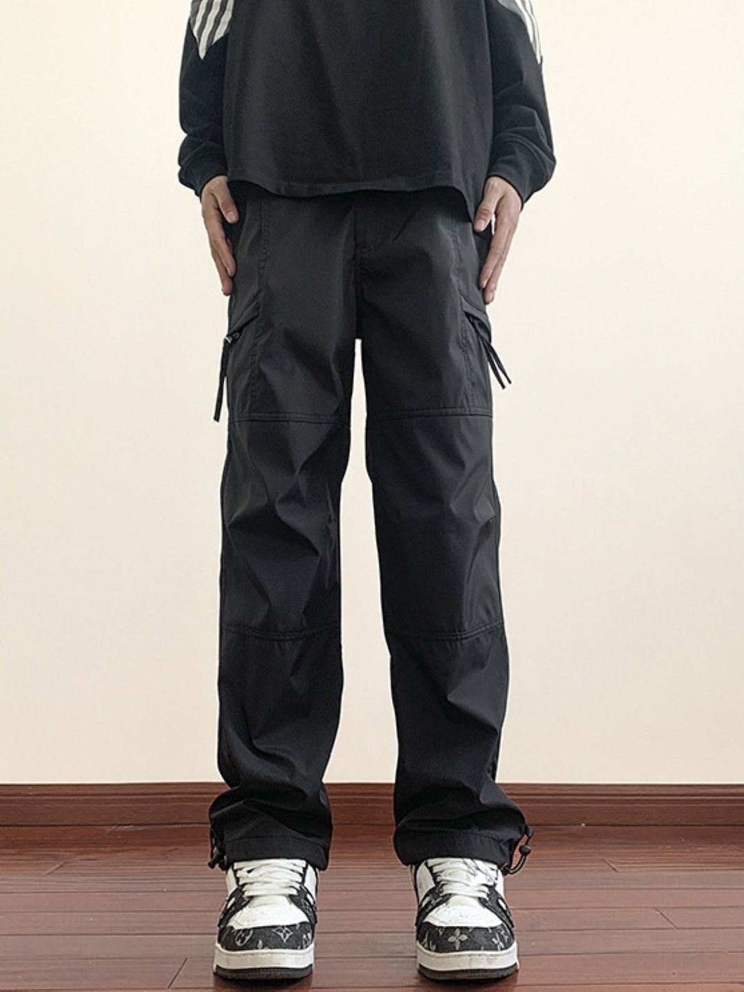 

StyleCast Men Original Regular Fit Mid-Rise Trousers, Black