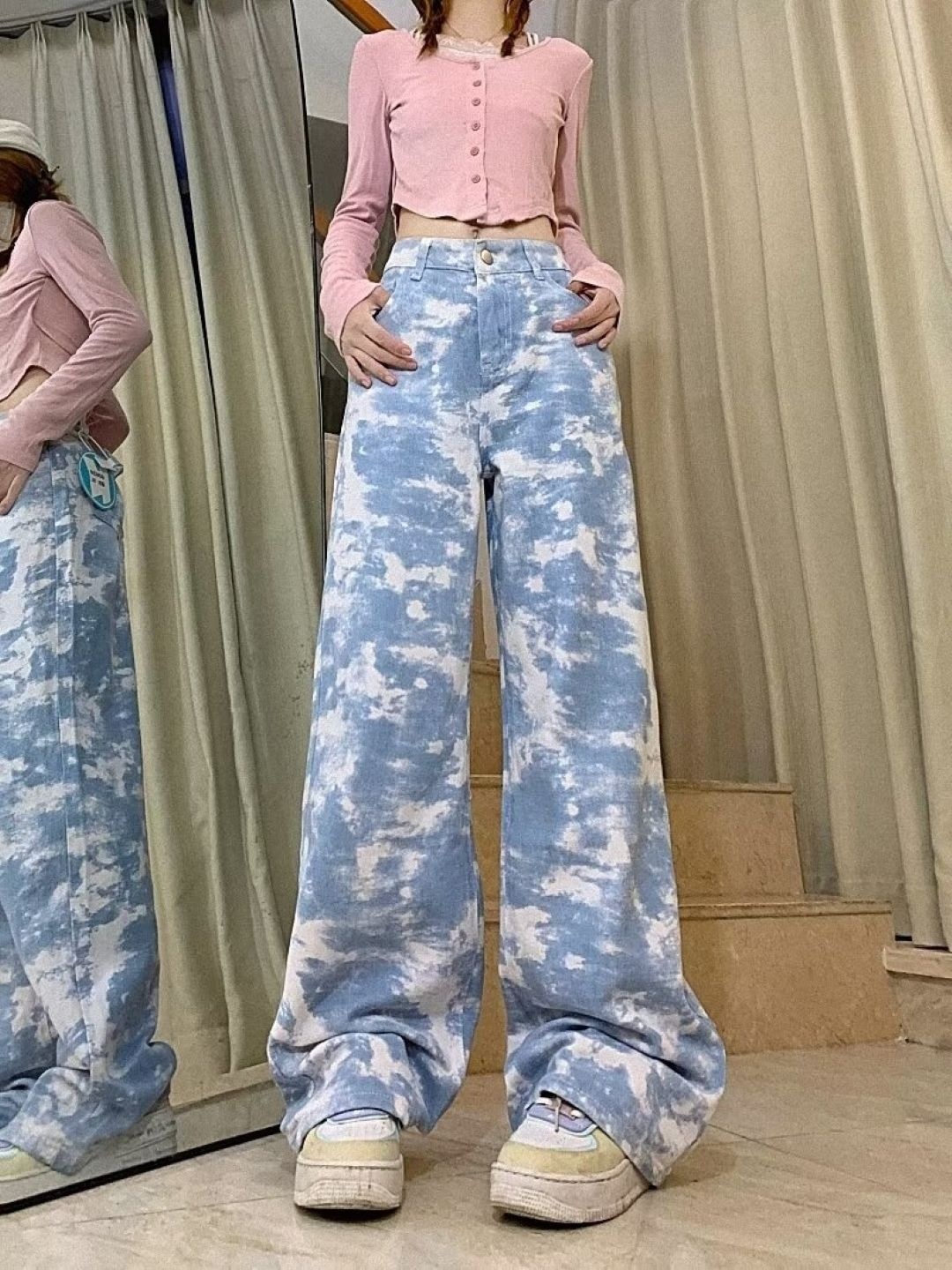 

StyleCast Women Abstract Printed Original Trousers, Blue