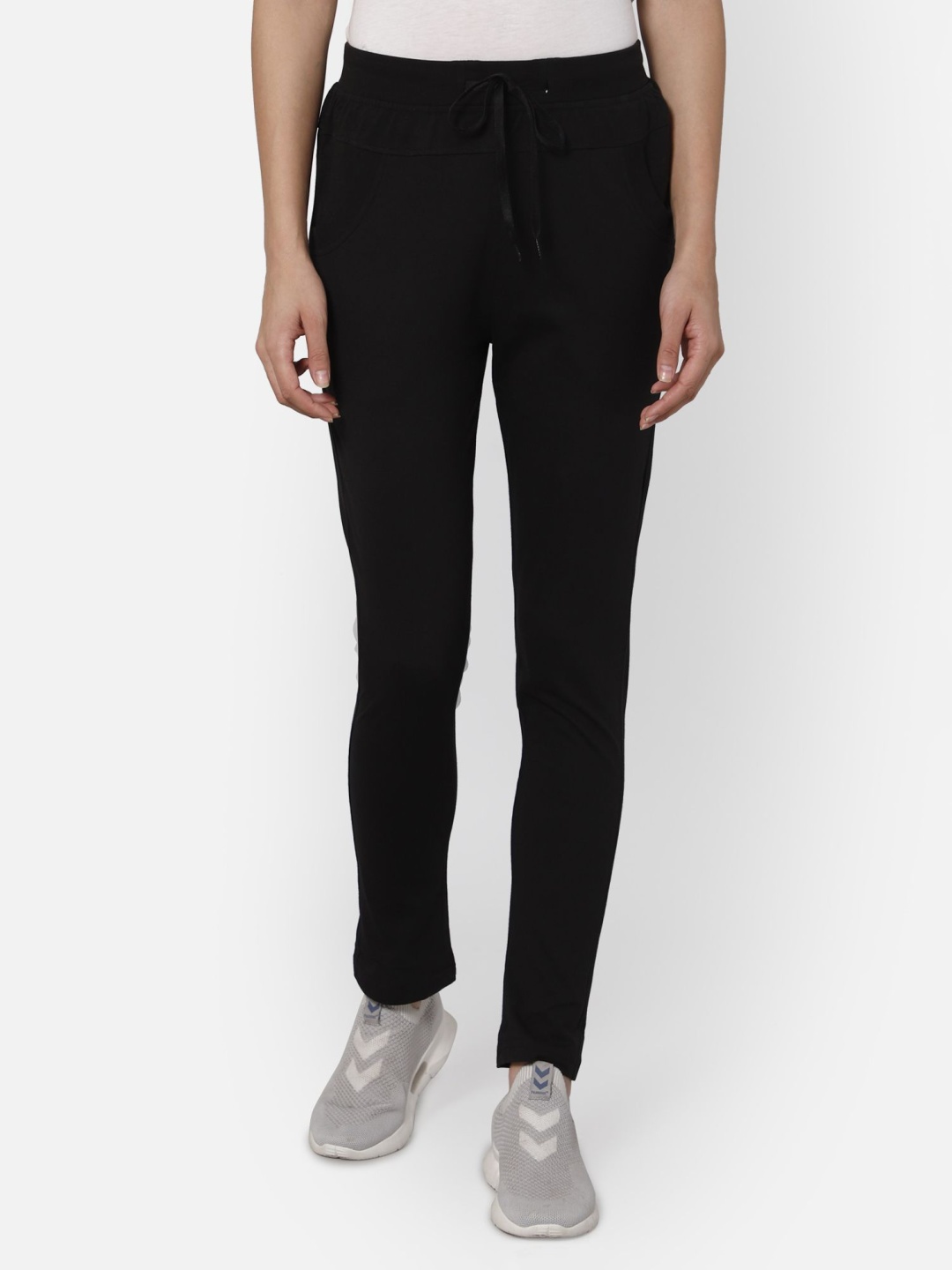 

PROTEENS Women Mid Rise Cotton Track Pants, Black