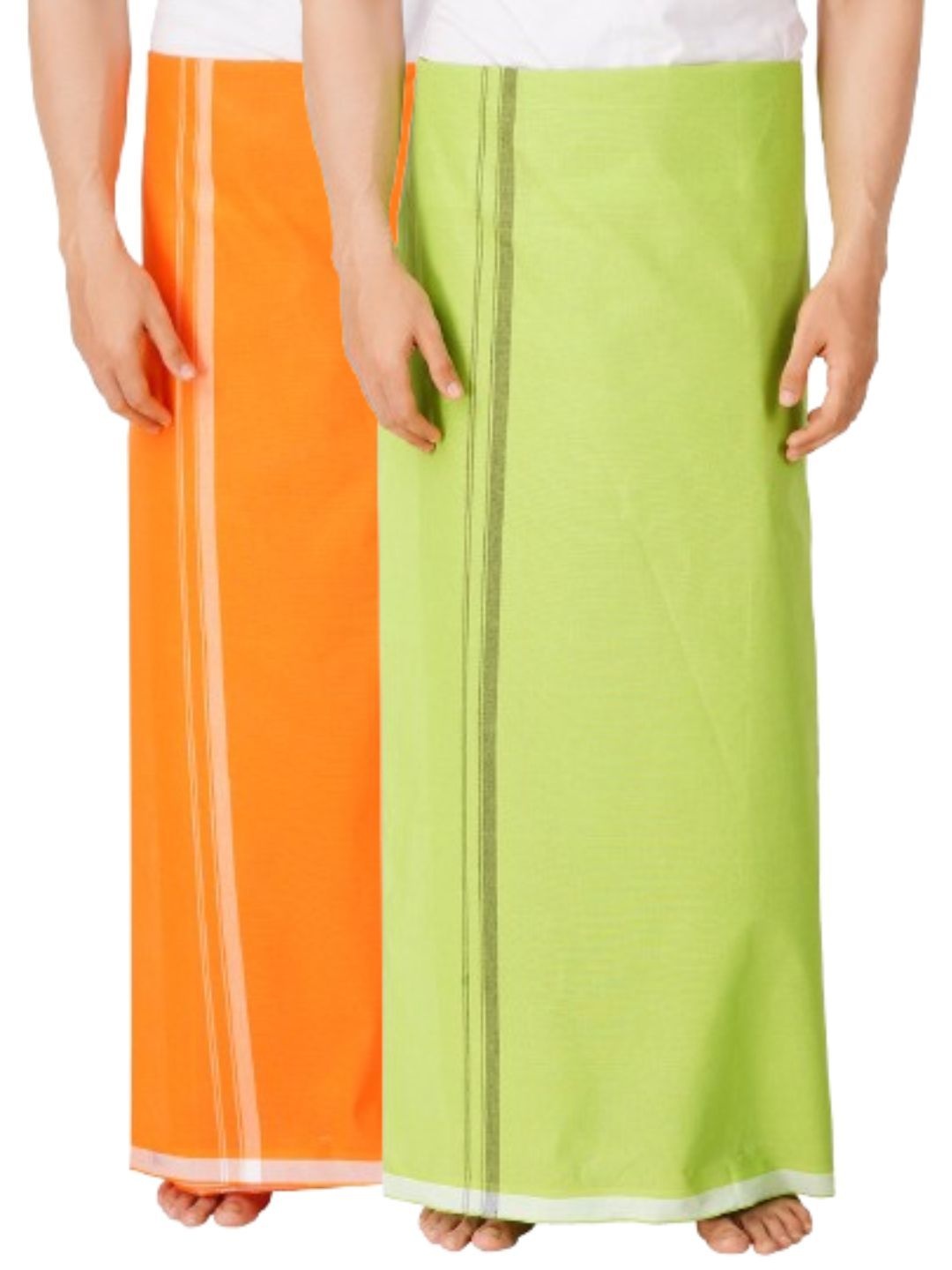 

Ethazh MenPack of 2 Men Dhotis, Orange