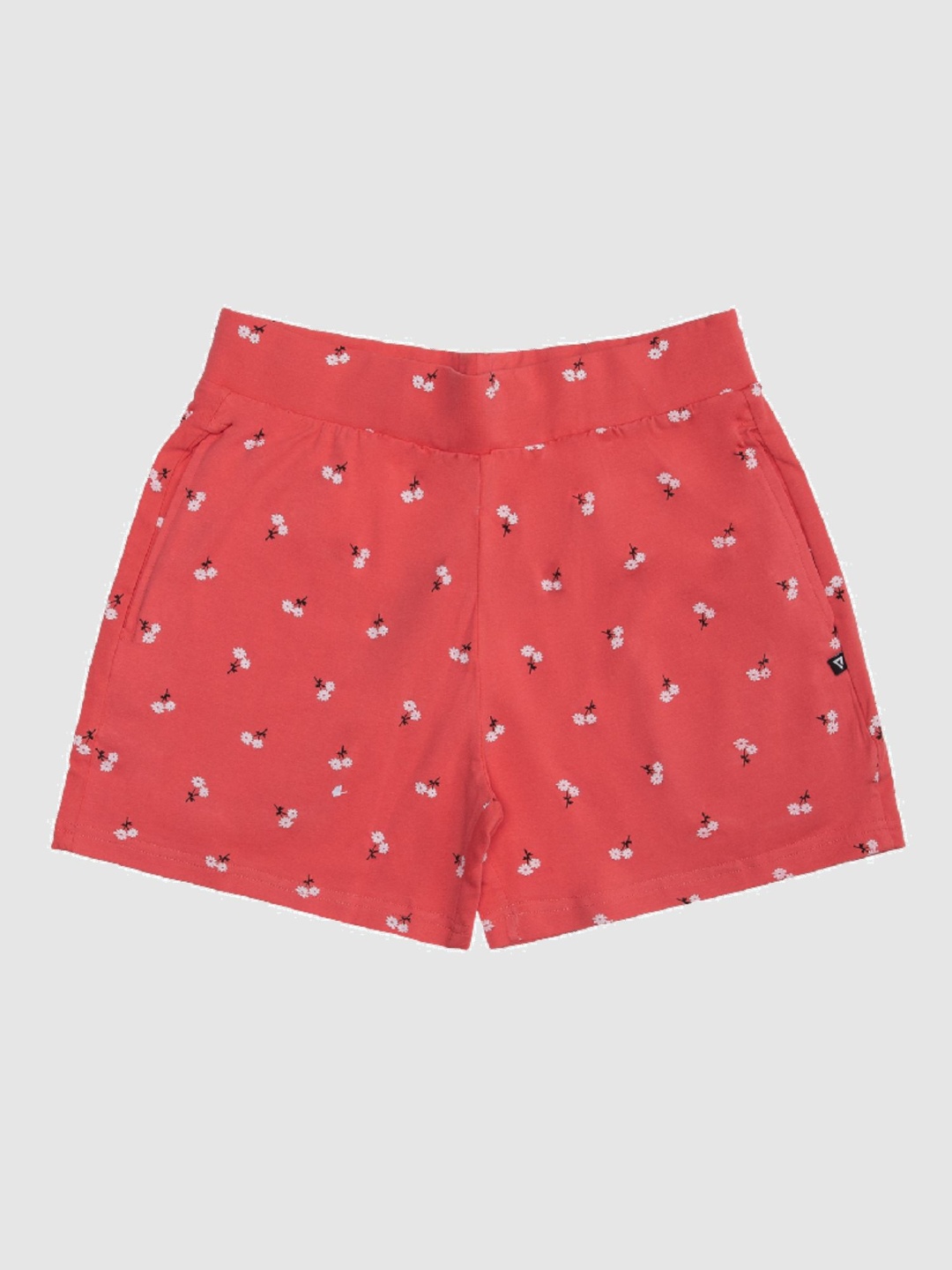 

PROTEENS Women Floral Printed Mid-Rise Cotton Shorts, Pink