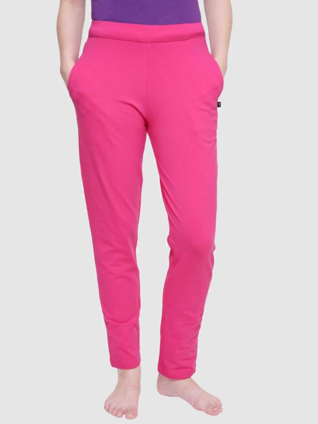 

PROTEENS Women Cotton Mid Rise Lounge Pants, Pink