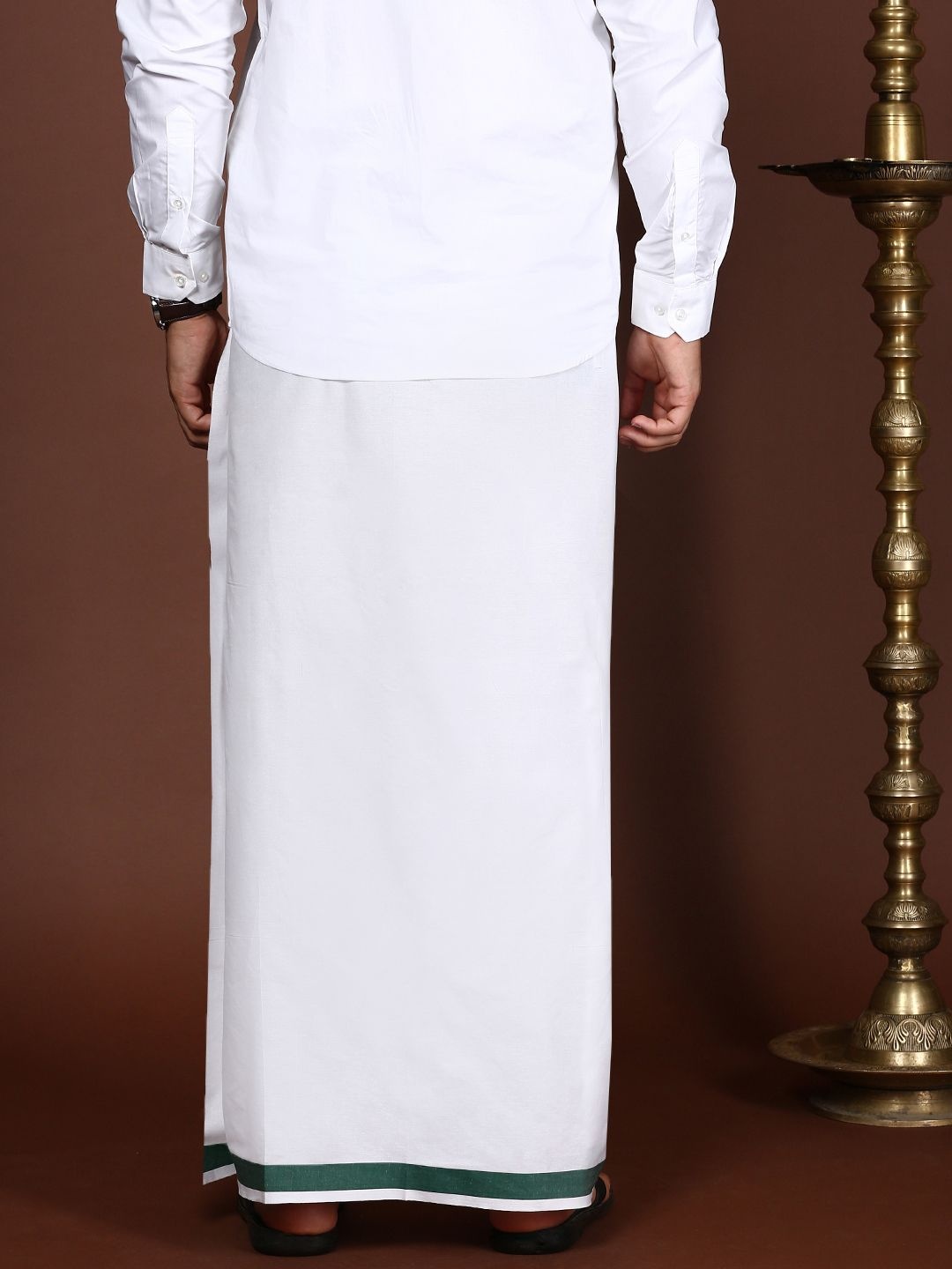 

WHITE HEART Men Cotton Solid Dhotis