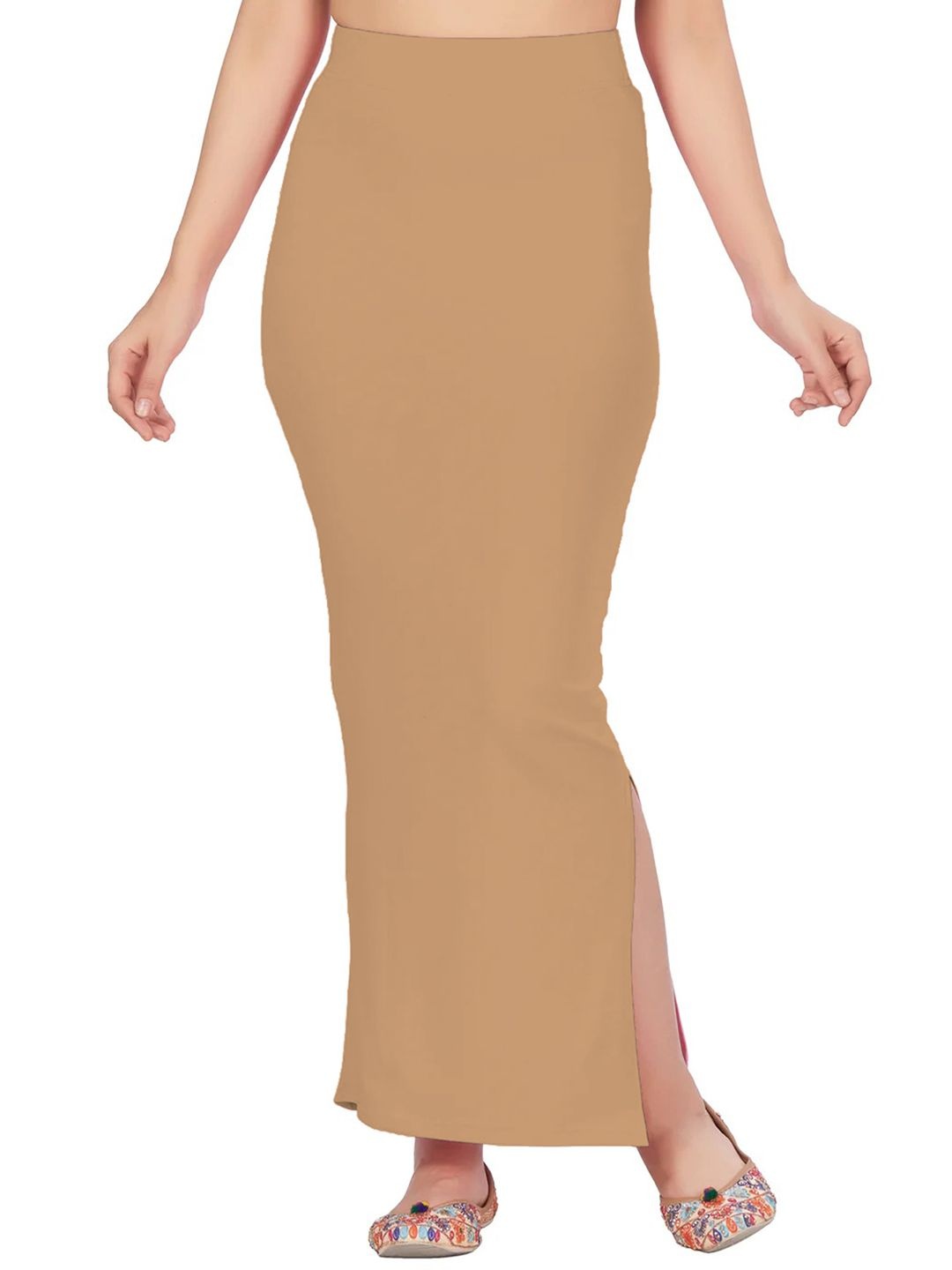 

Selvia Women Saree Shapewear With Side Slit, Beige