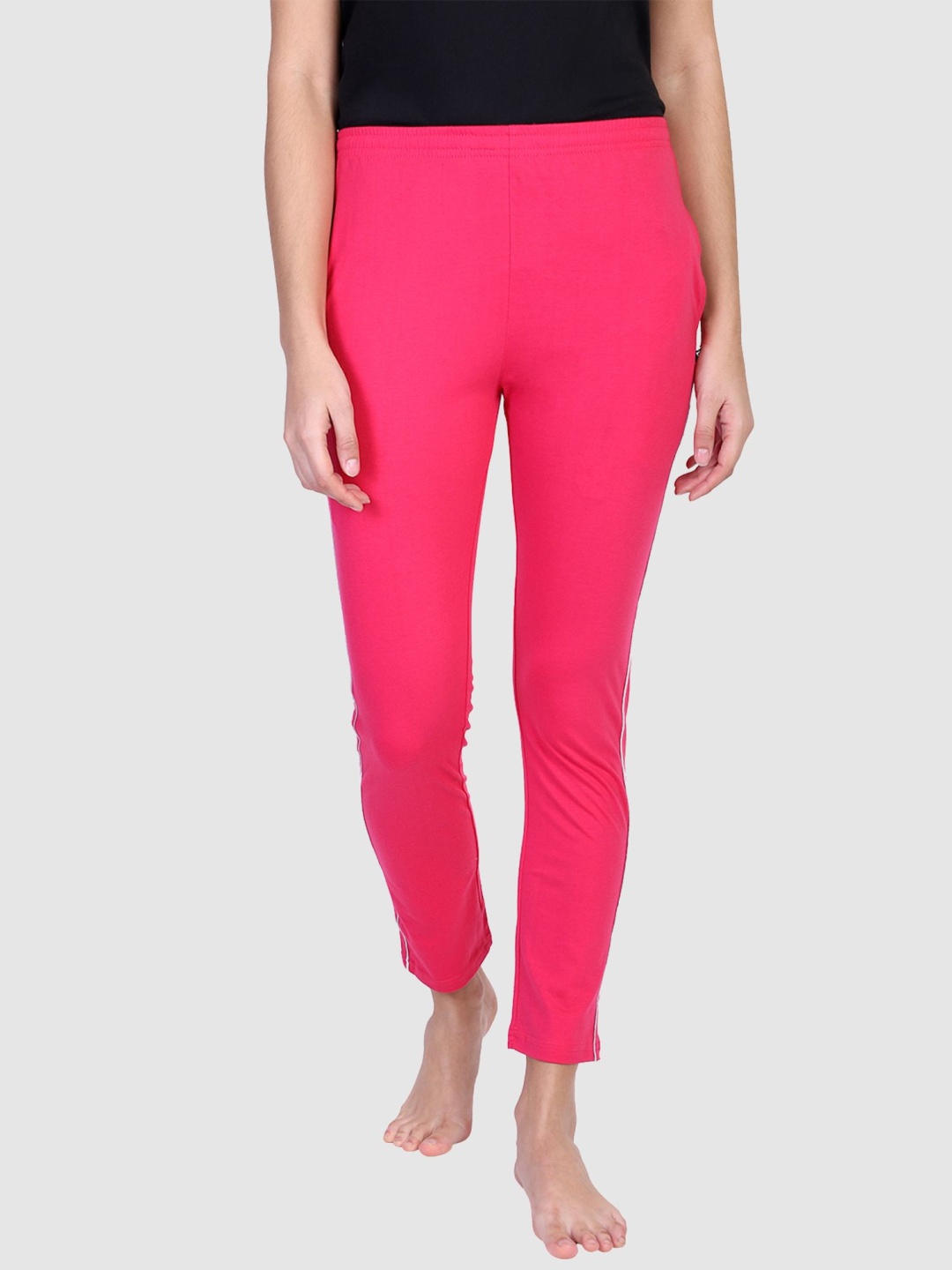 

PROTEENS Women Pure Cotton Mid Rise Lounge Pants, Pink