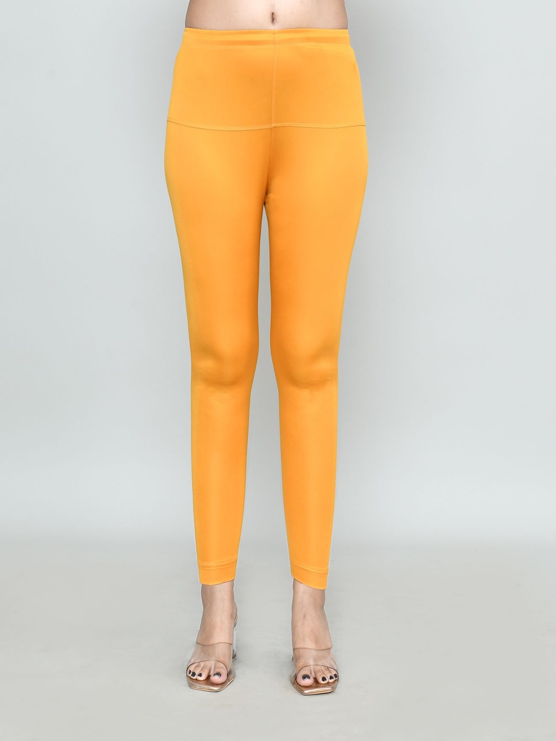 

RAPL Women Mid-Rise Ankle-Length Leggings, Orange