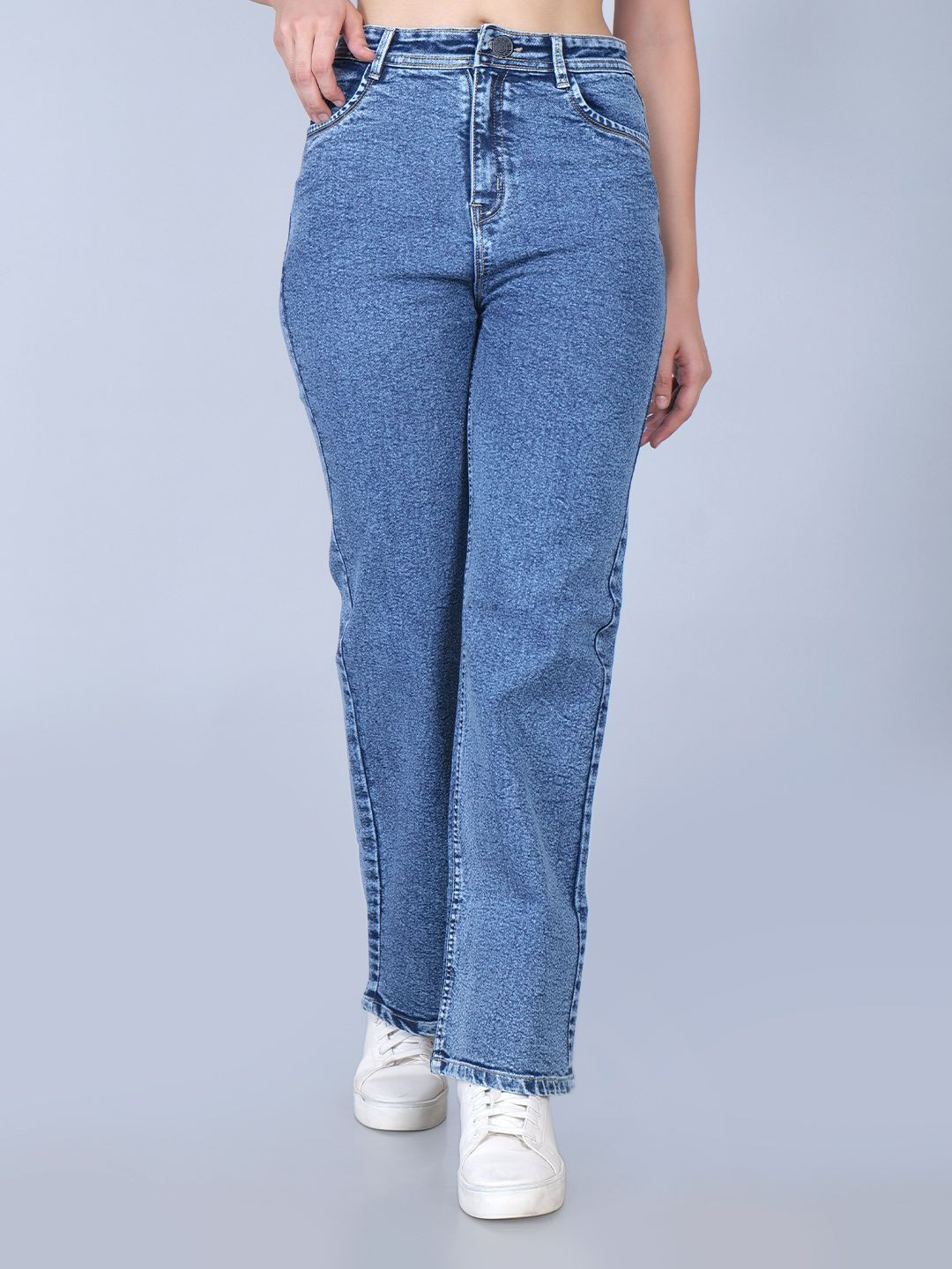 

ZXN CLOTHING Women Comfort Mid-Rise Regular Fit Jeans, Blue