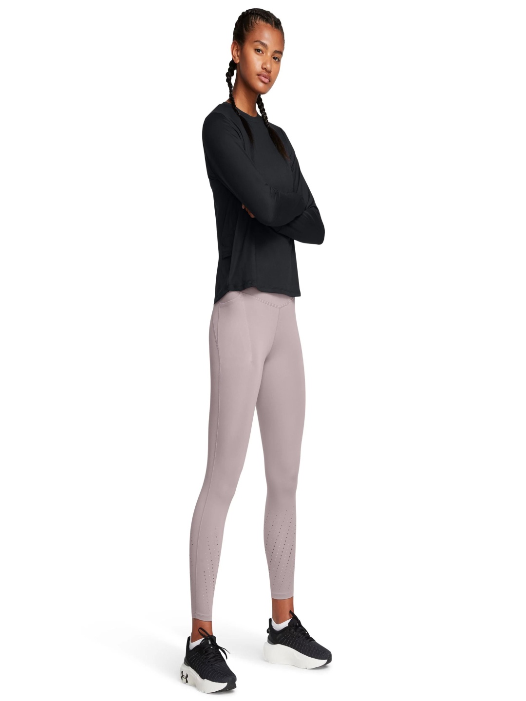 

UNDER ARMOUR Women UA Launch Elite Printed Ankle Length Tights, Grey