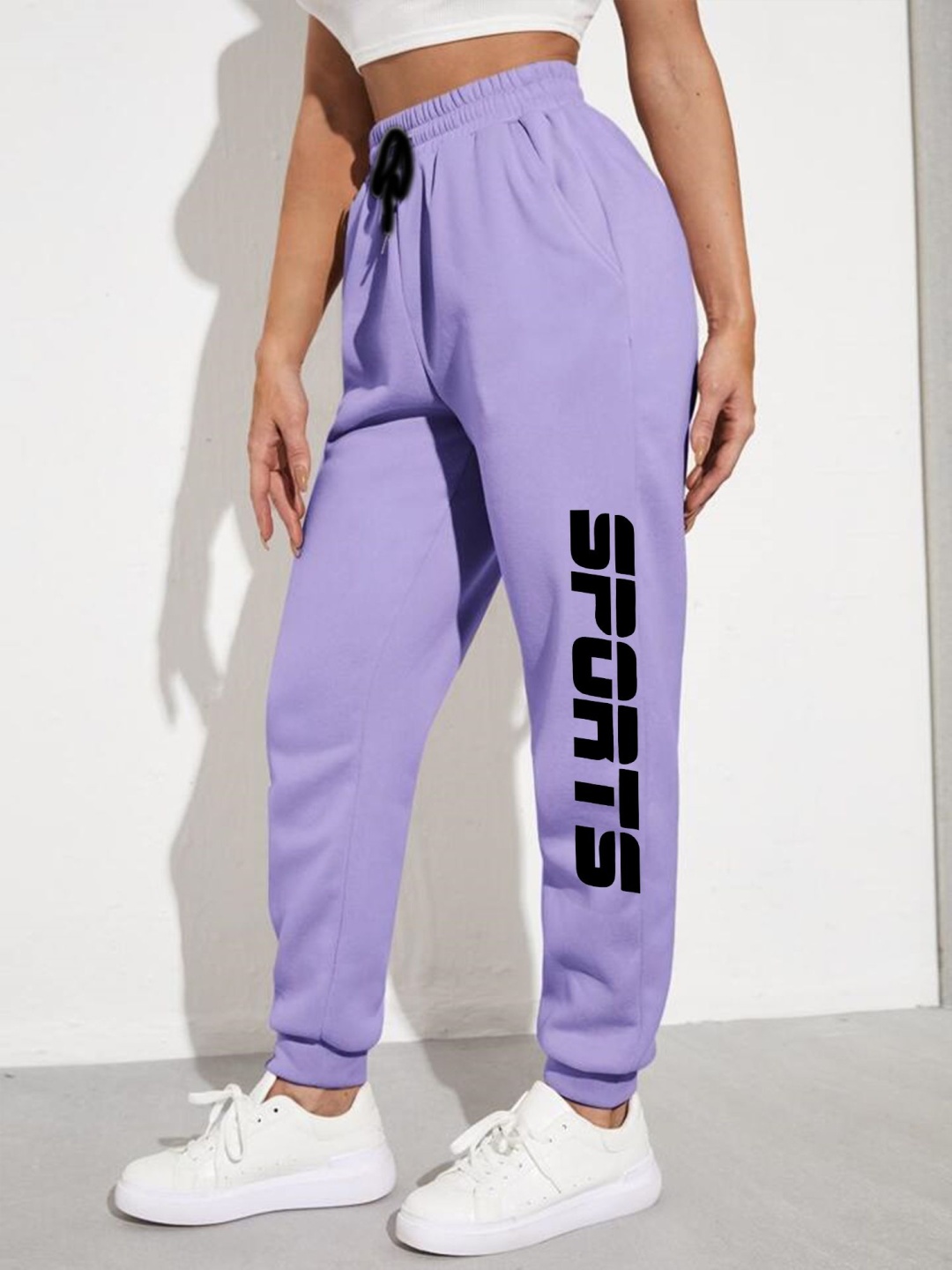 

TABADTOD Women Printed Relaxed Joggers Trousers, Purple