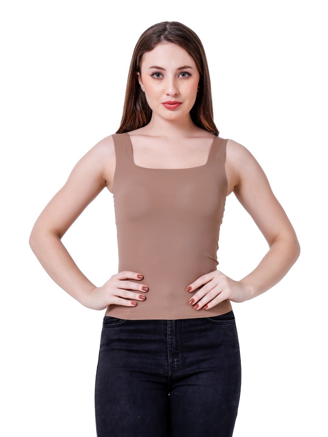 

CareDone Women Lightly Removable Padded No Trace Camisole, Nude