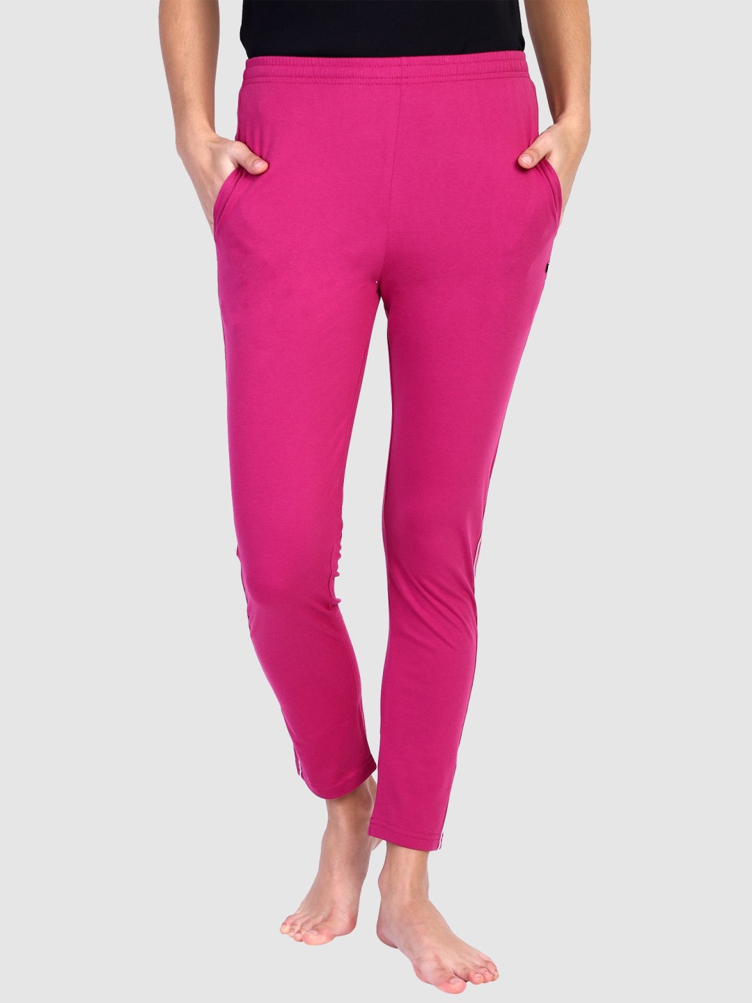 

PROTEENS Women Cotton Mid Rise Lounge Pants, Pink