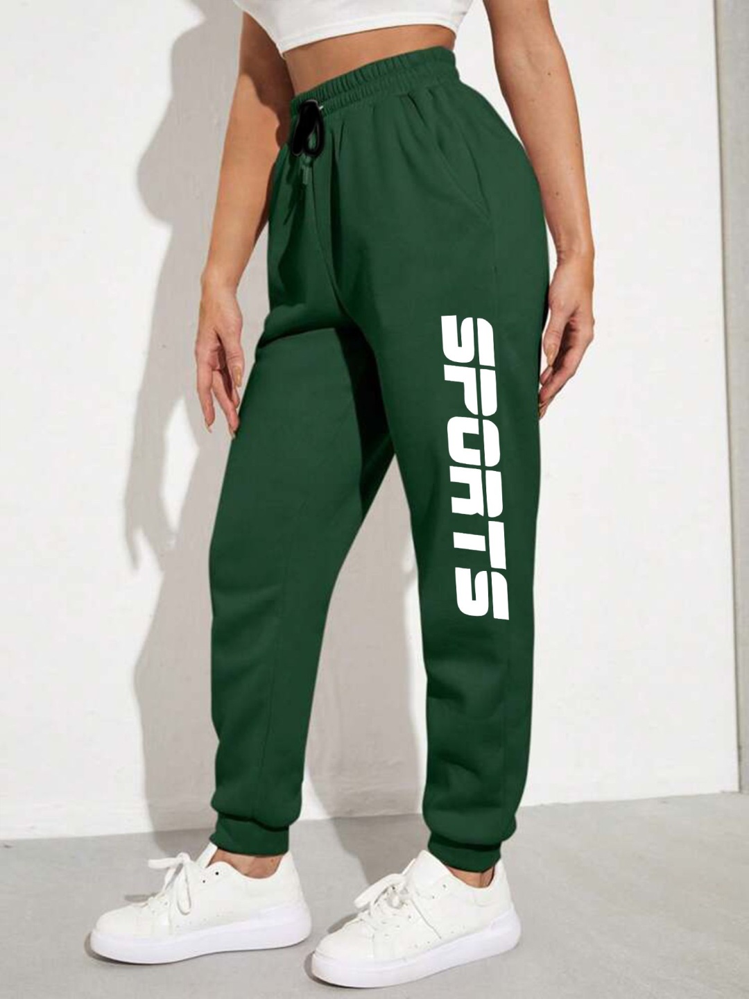 

TABADTOD Women Printed Relaxed Joggers Trousers, Green