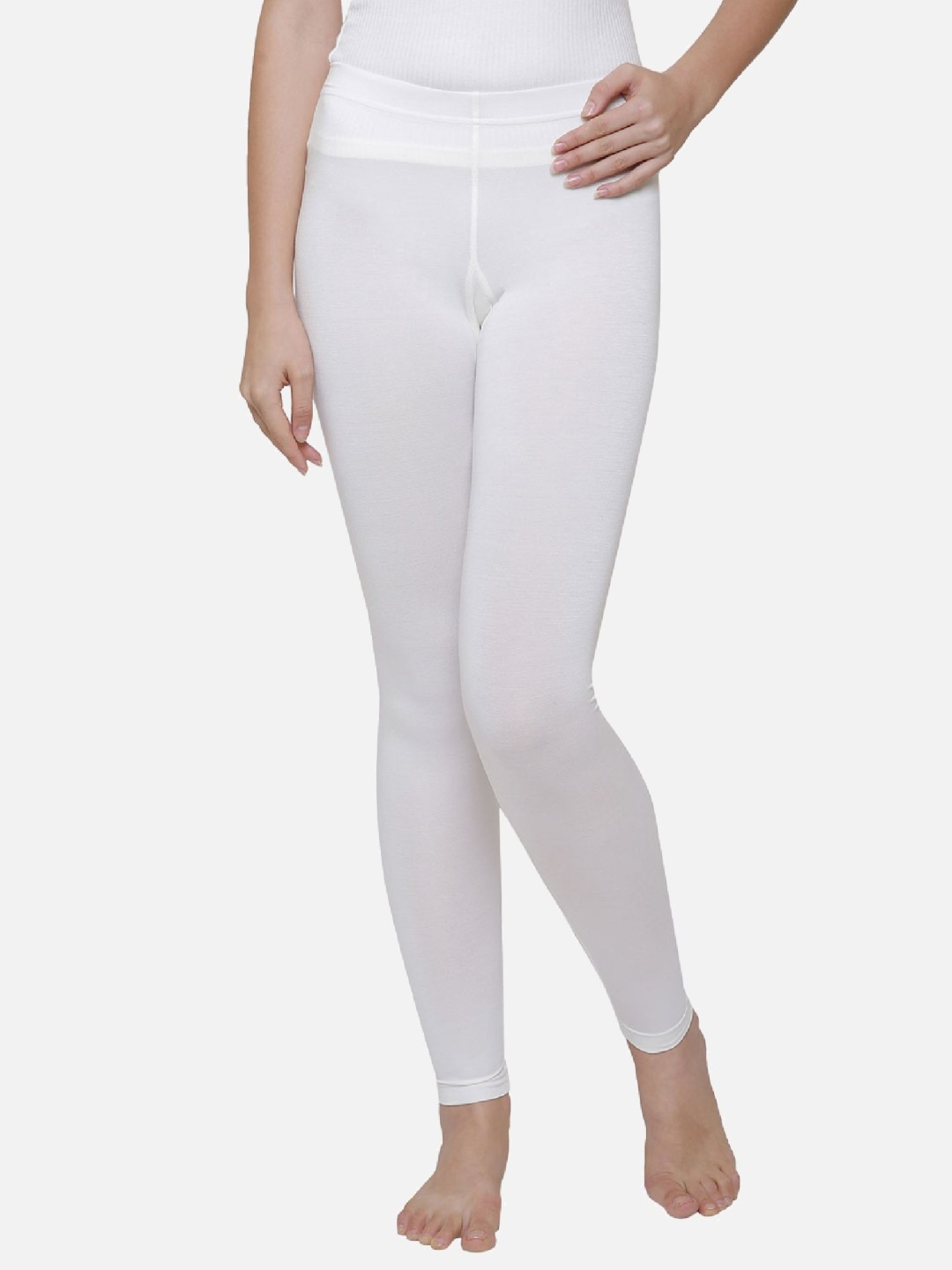 

BODYCARE INSIDER Cotton Mid-Rise Thermal Bottoms, White