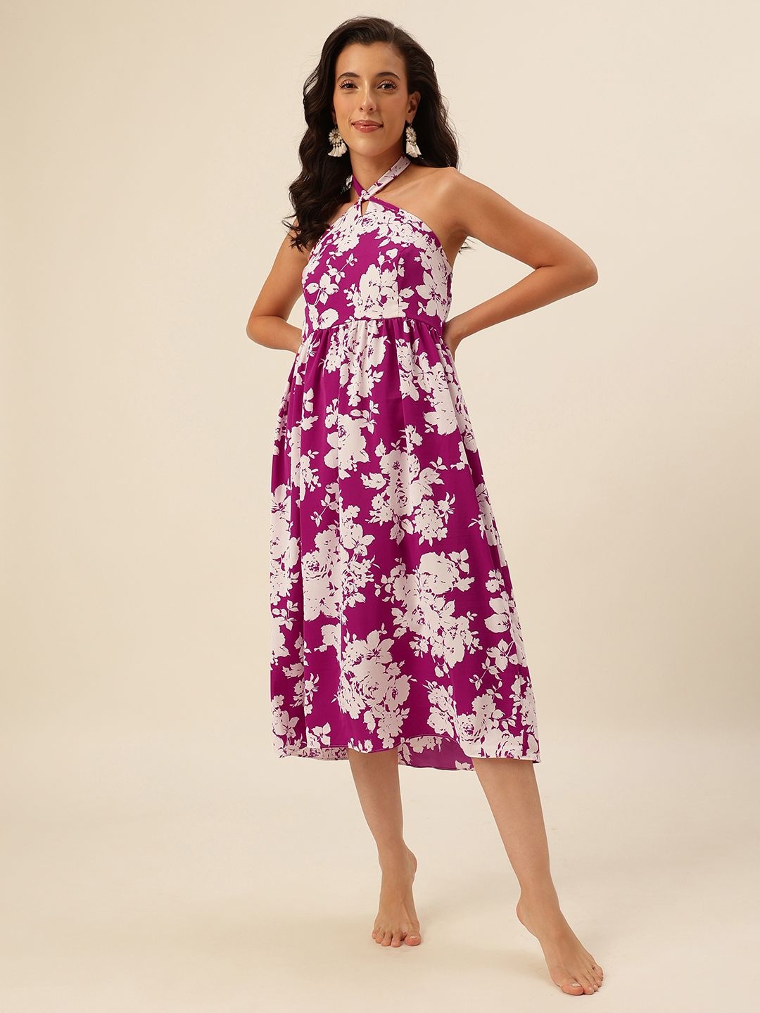 

CUKOO Floral Printed Dress, Pink