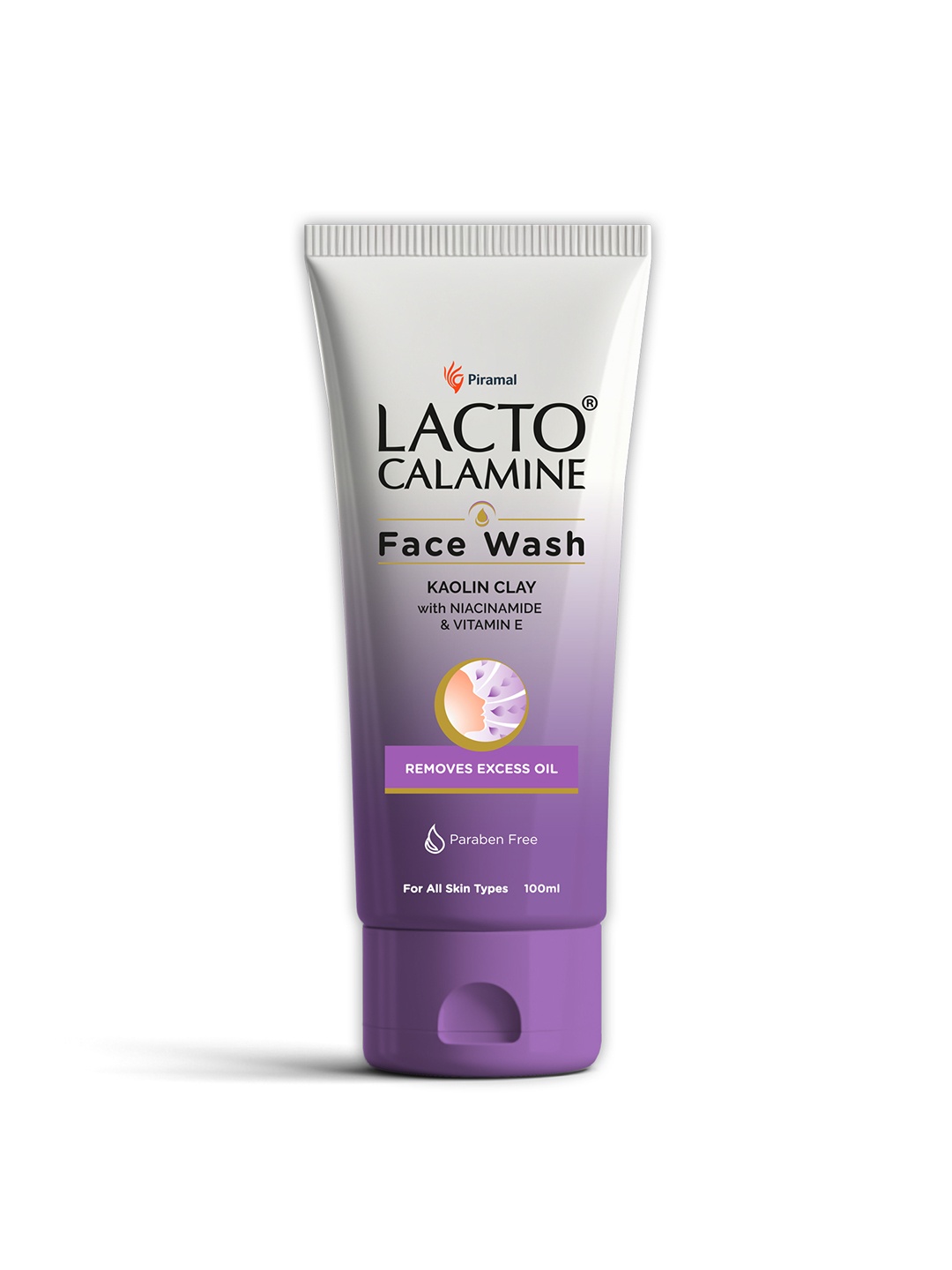 

Lacto Calamine Face Wash with Kaolin Clay, Niacinamide & Vitamin E for Oily Skin - 100ml, Purple
