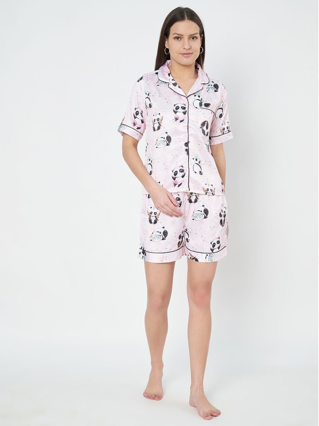 

ETC Women Printed Night suit, Pink