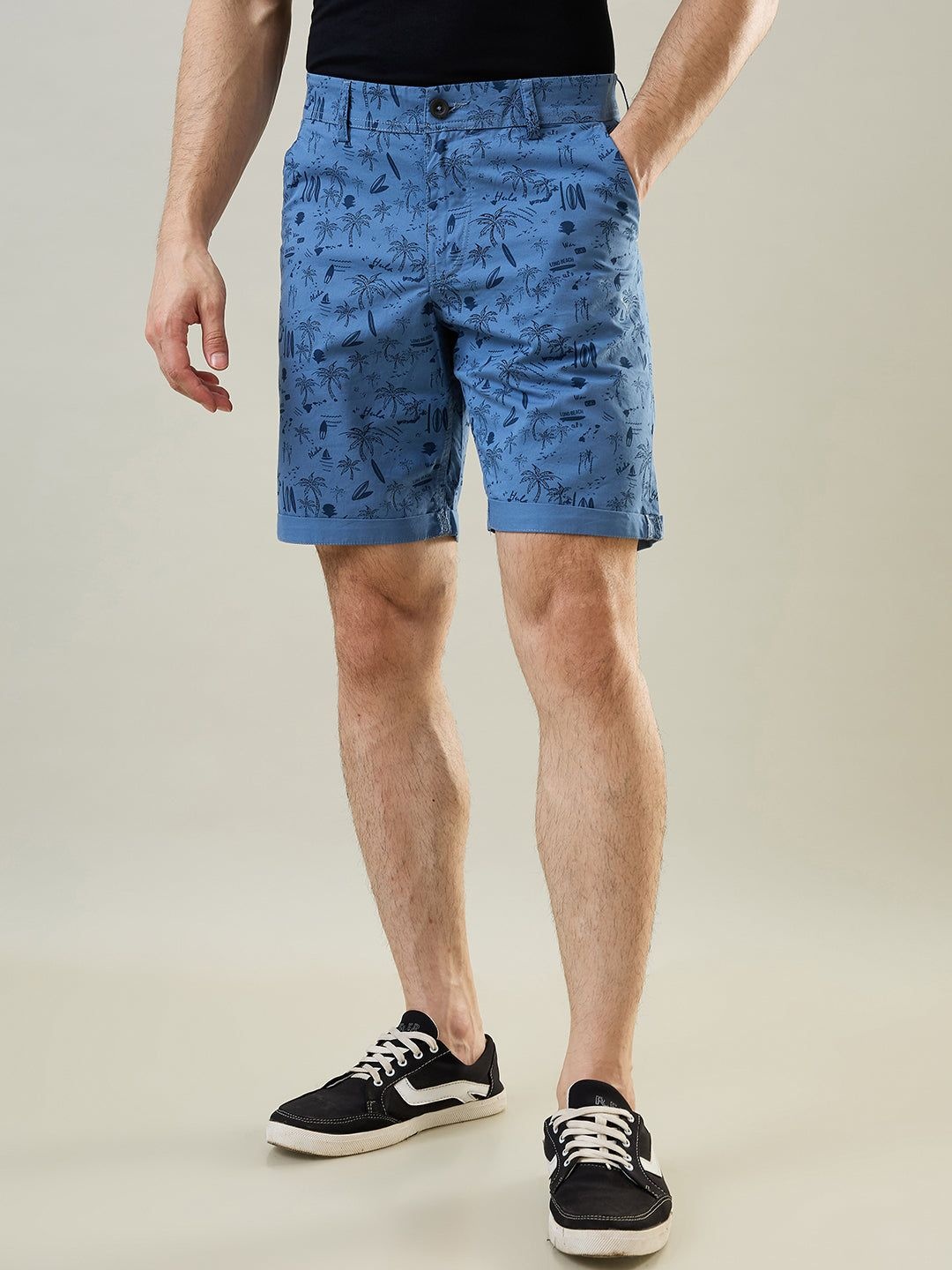 

TIM PARIS Men Printed Regular Fit Short, Blue