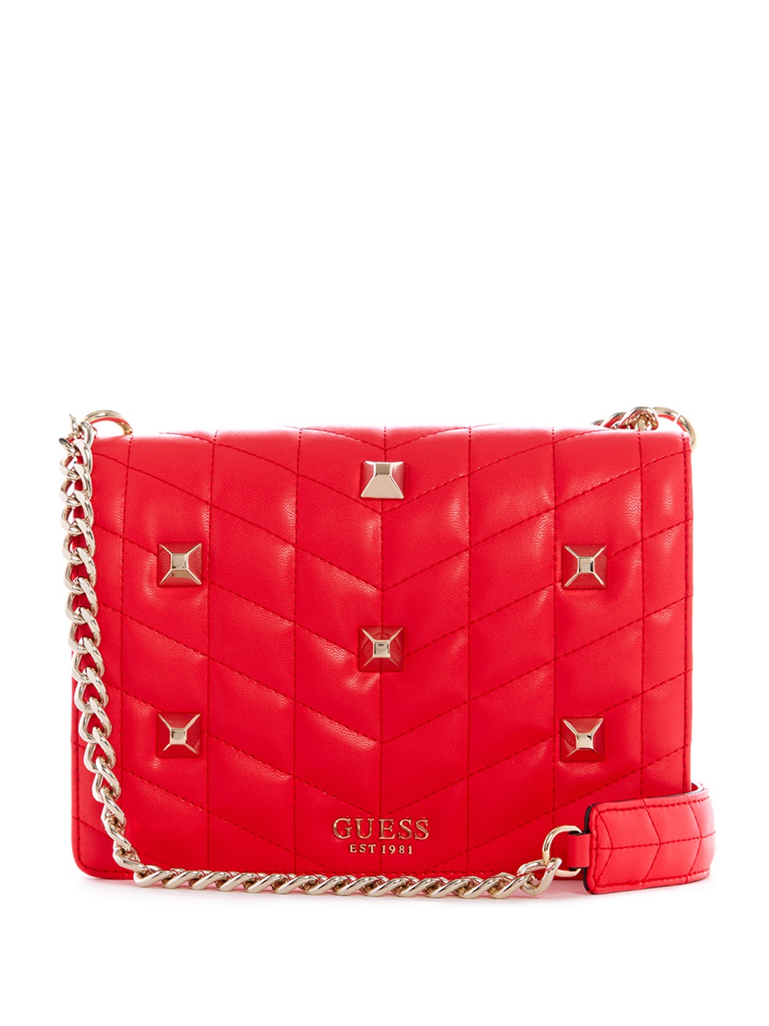 

GUESS Quilted Structured Sling Bag, Red