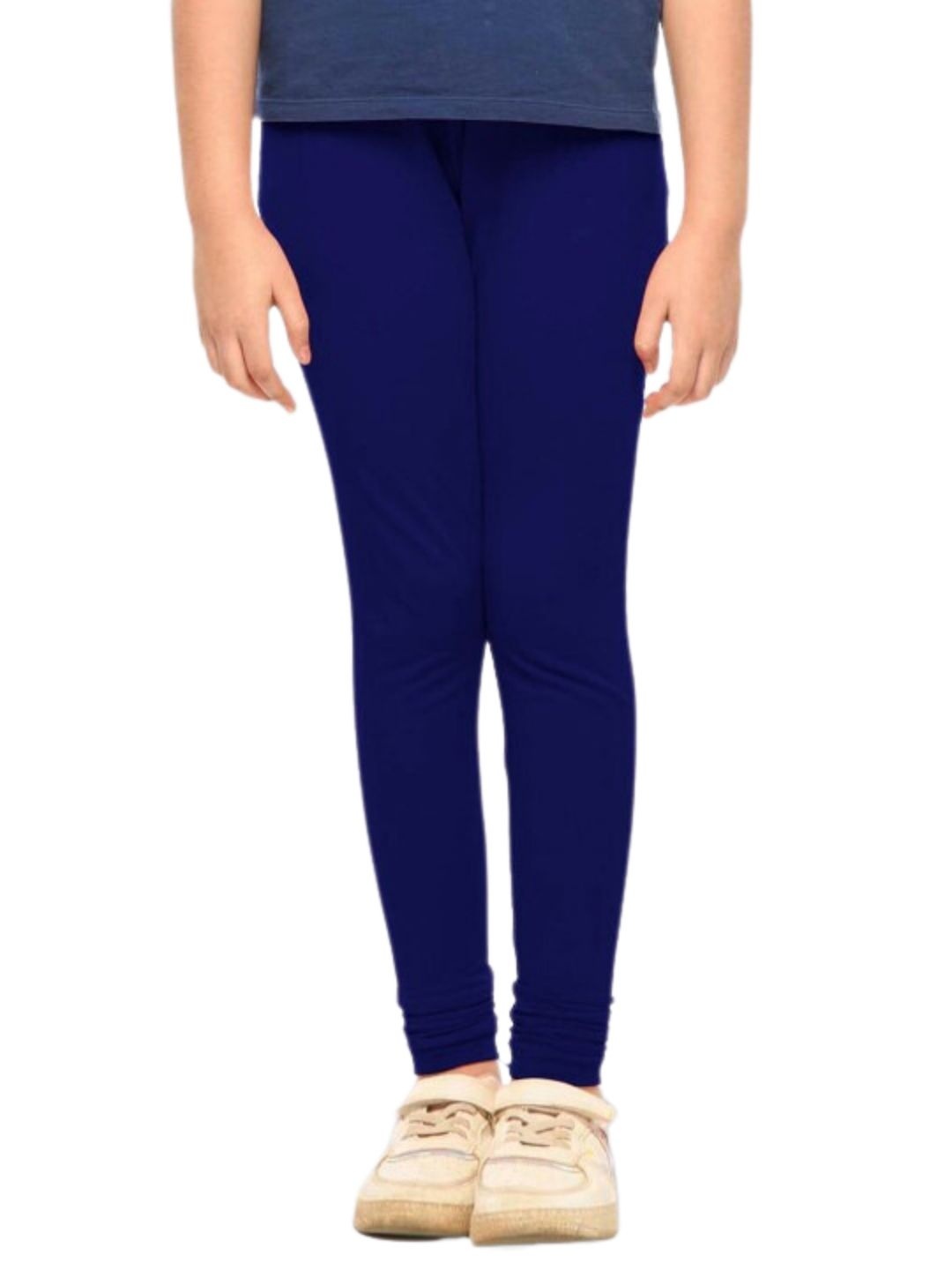 

FRENCH KLEIDER Girls Pack Of 2 Churidar-Length Leggings, Navy blue
