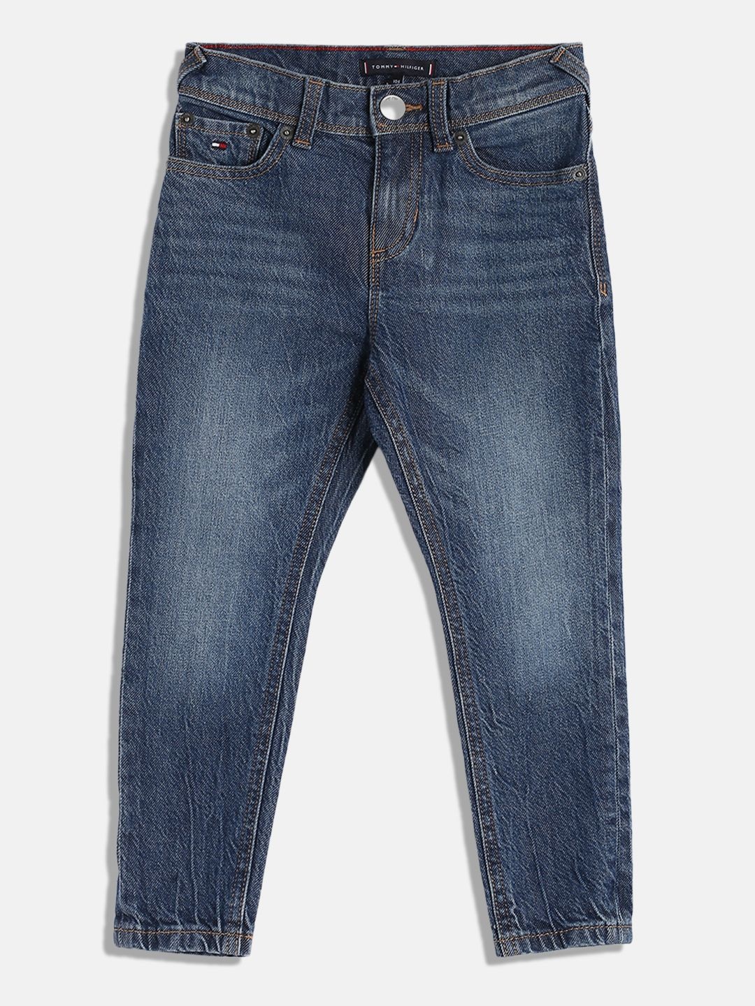 

Tommy Hilfiger Boys Slim Fit Heavy Fade Jeans, Blue