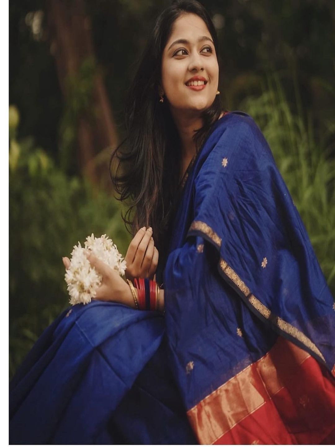 

Kriyansh Woven Design Zari Kanjeevaram Saree, Blue