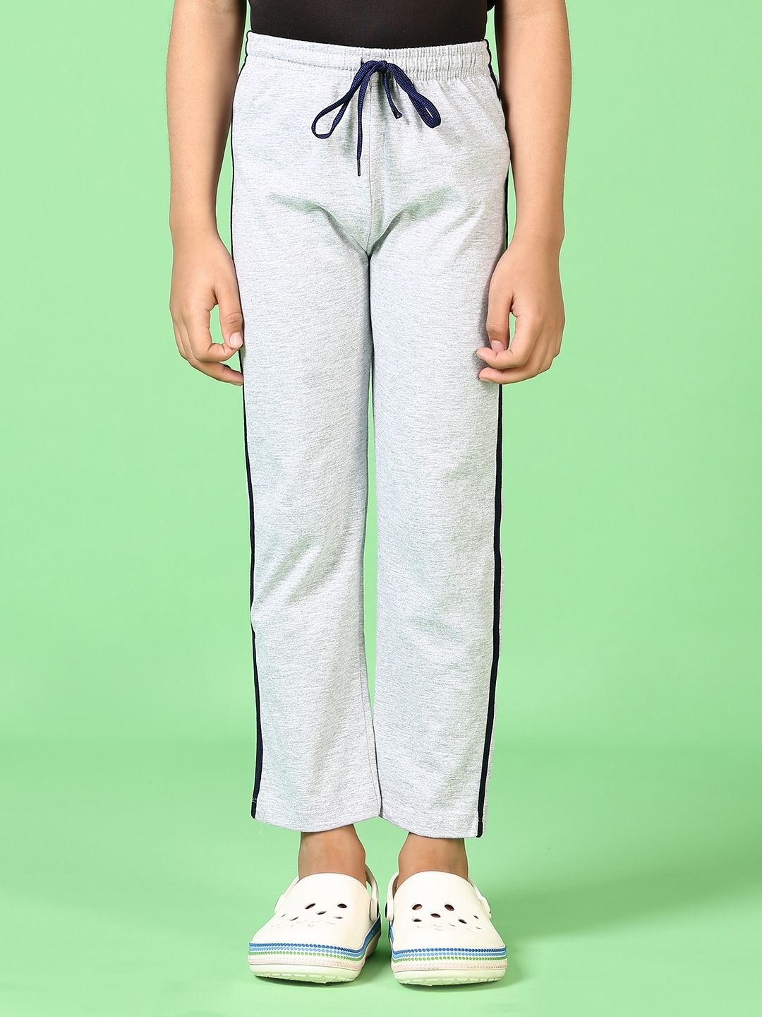 

V-Mart Boys Mid-Rise Cotton Lounge Pants, Grey
