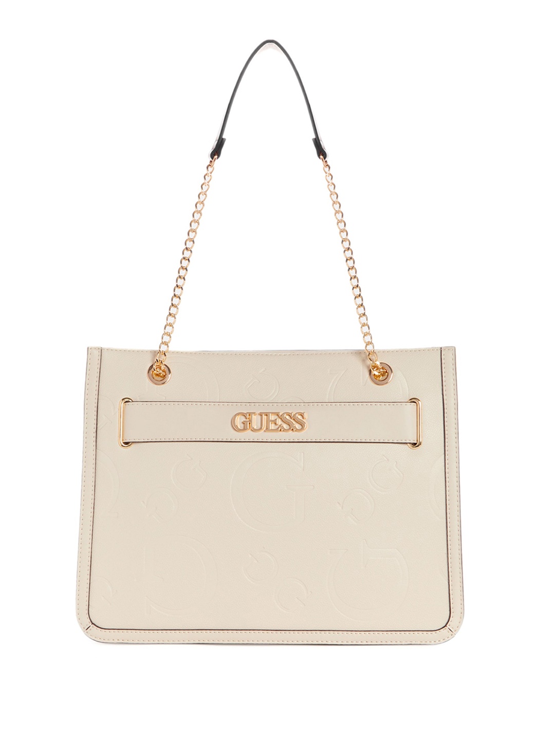

GUESS Textured Structured Shoulder Bag, Beige