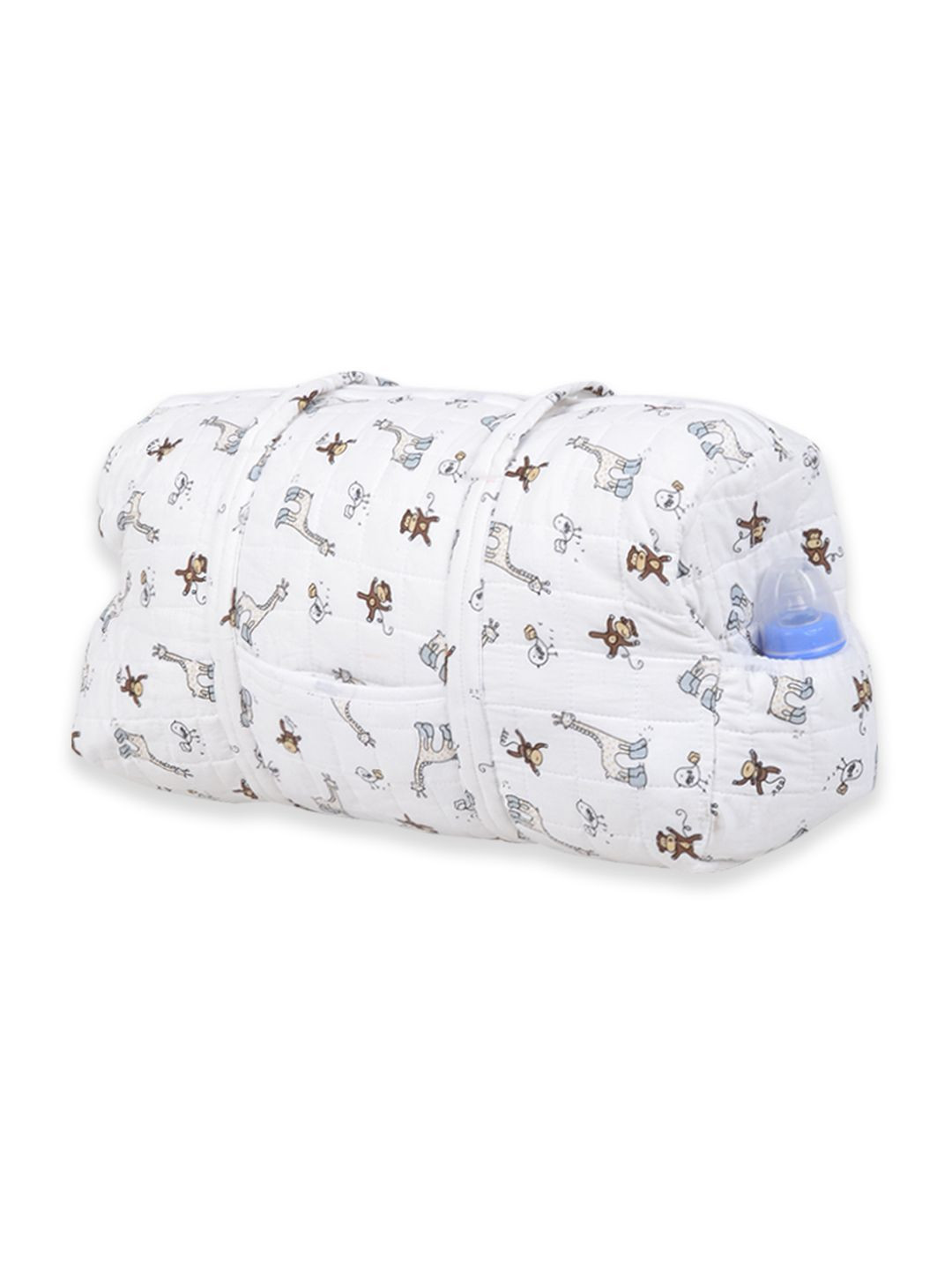 

Moms Home Jungle Baby Organic Cotton Diaper Carry Bag For Mothers, White