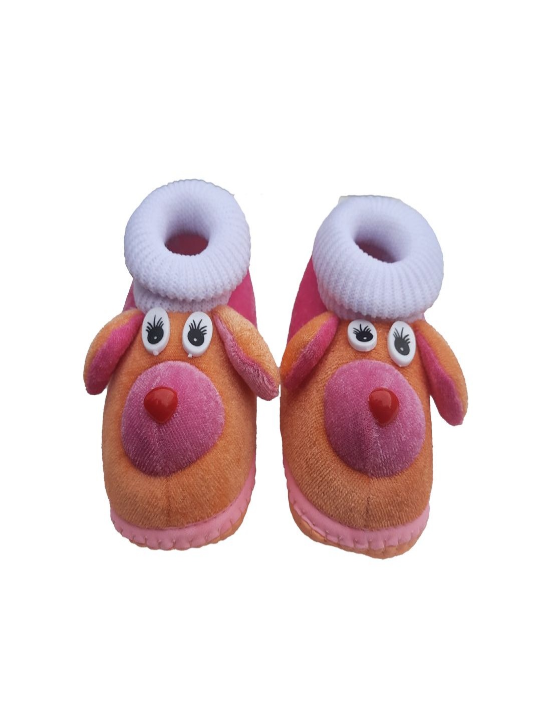 

LMN CHILD CARE Kids Slip-On Booties, Orange