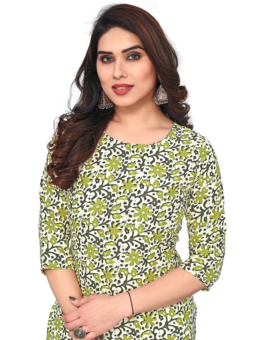 

KETAKI FASHION Floral Printed Straight Kurta, White
