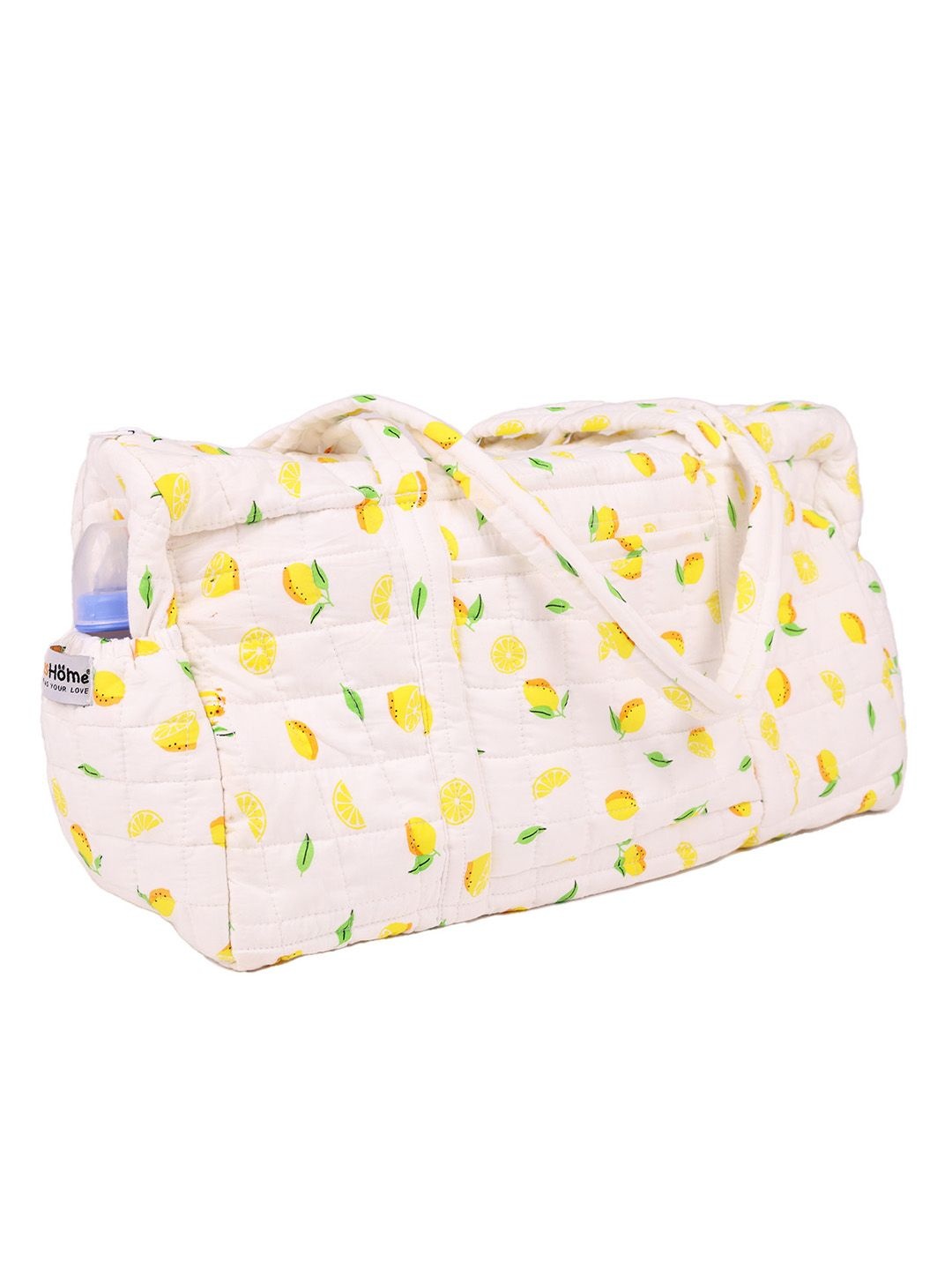 

Moms Home Lemon Baby Organic Cotton Diaper Carry Bag For Mothers, Yellow