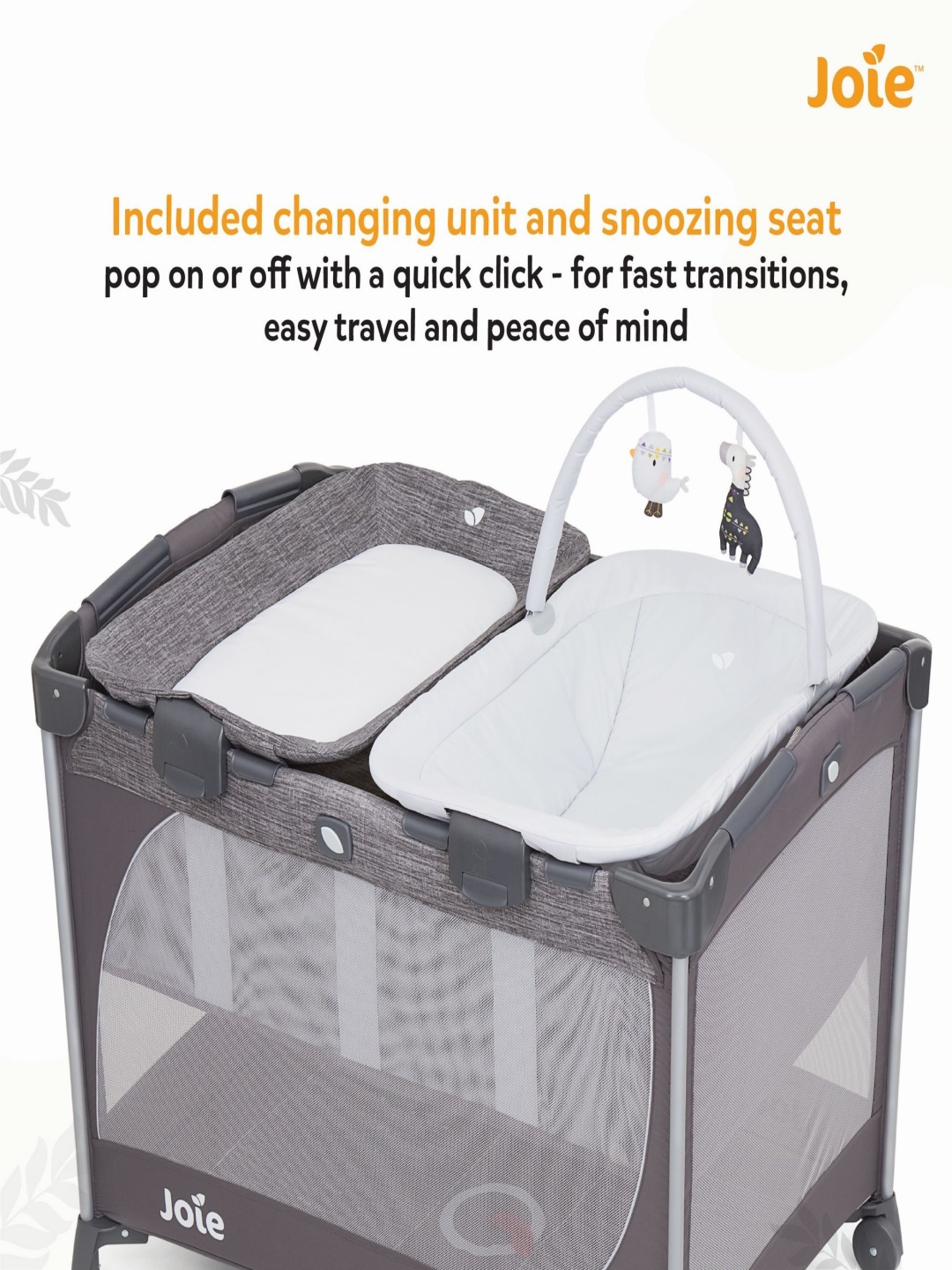 

Joie Kids Commuter Change & Snooze Playards 15kg, Grey