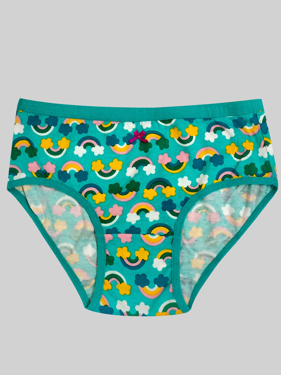 

DChica Women Pack Of 3 Printed Cotton Mid Waist Hipster Briefs, Blue