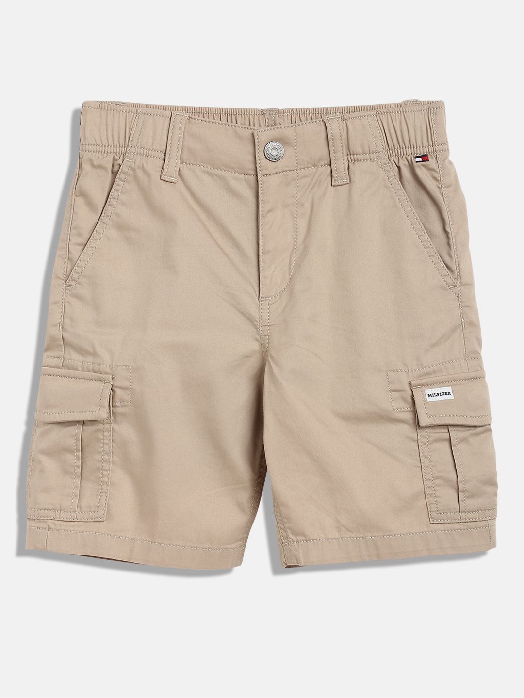 

Tommy Hilfiger Boys Regular Fit Mid-Rise Shorts, Beige