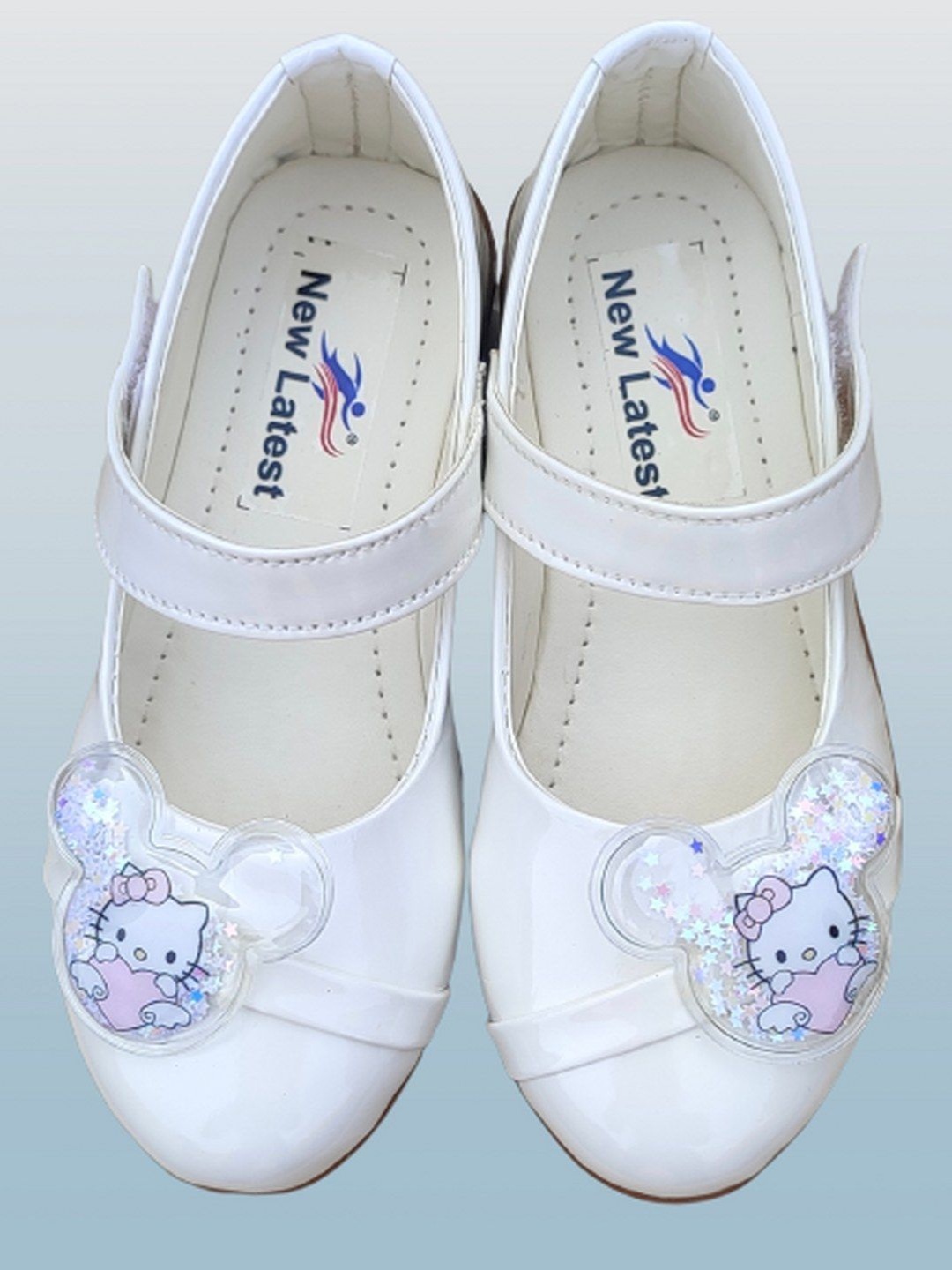 

NEW LATEST Girls Velcro Ballerinas Flats, White