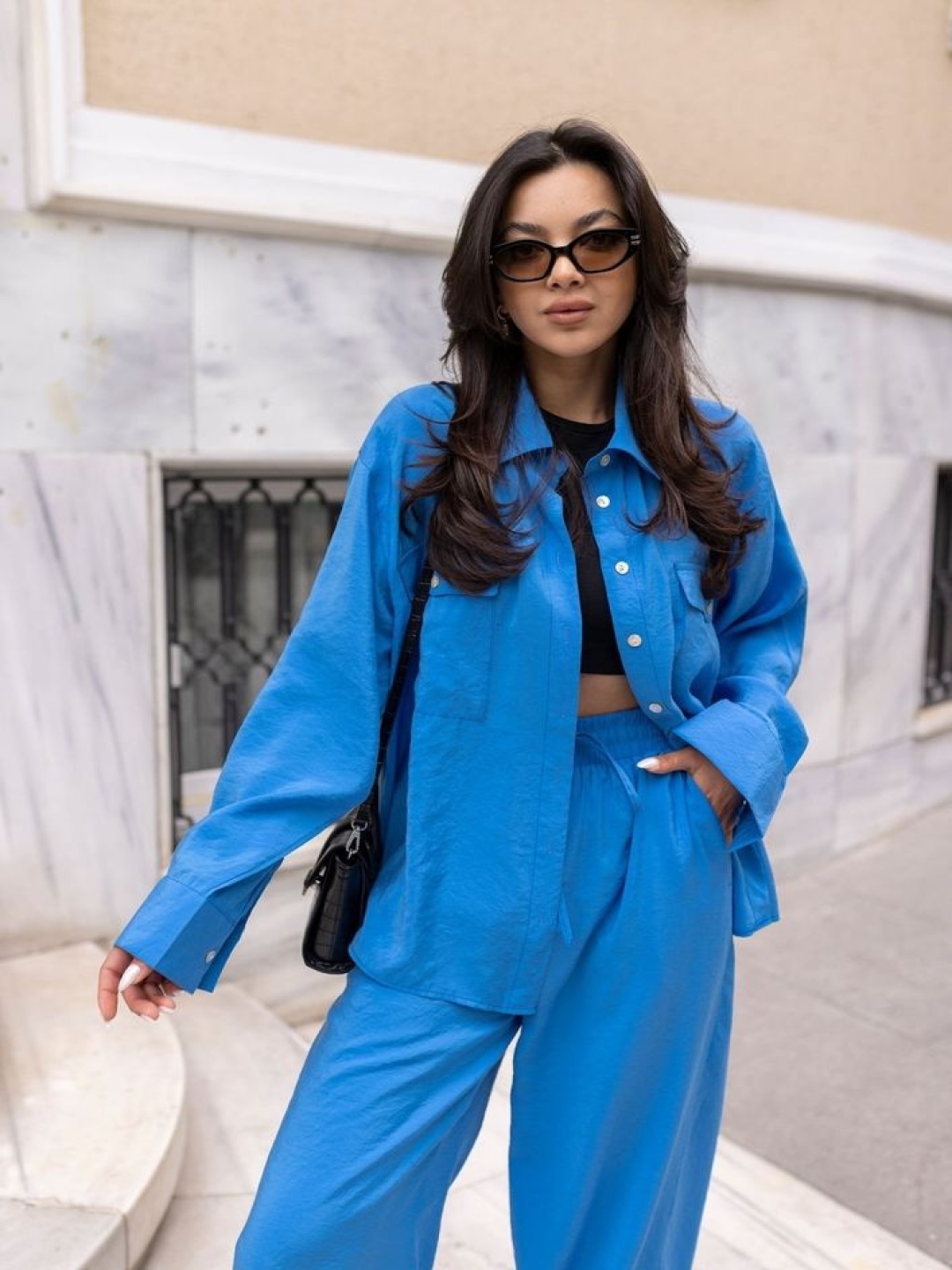 

LULU & SK Long Sleeves Shirt & Trouser, Blue