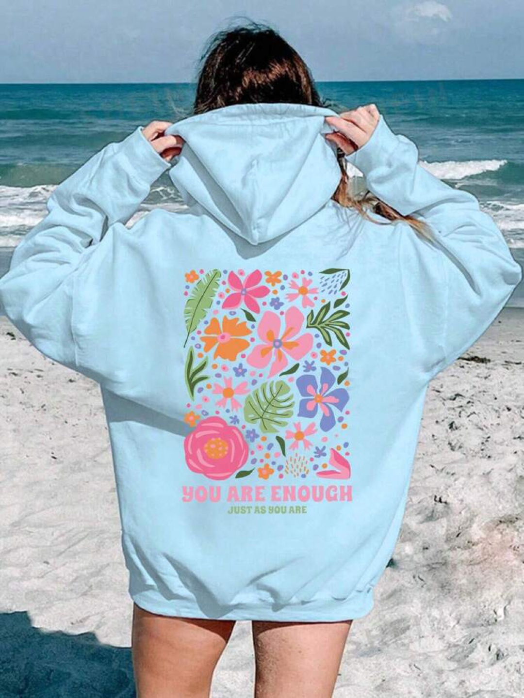 

TABADTOD Unisex Printed Hooded Sweatshirt, Blue