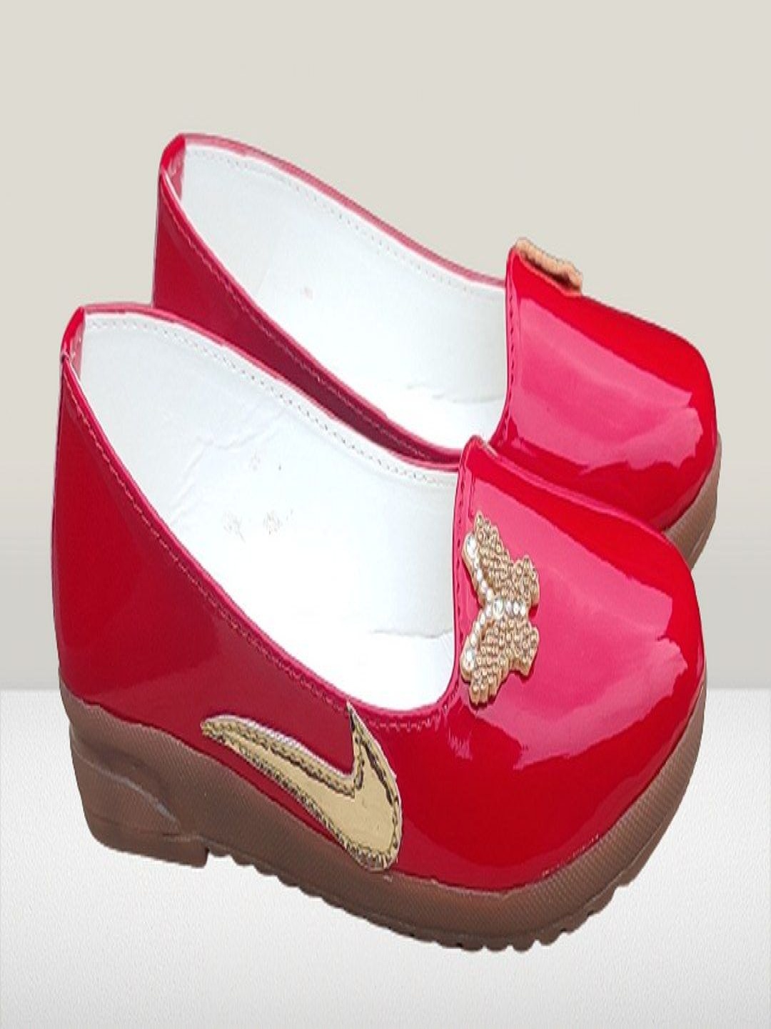 

NEW LATEST Girls Slip-On Ballerinas Flats, Red