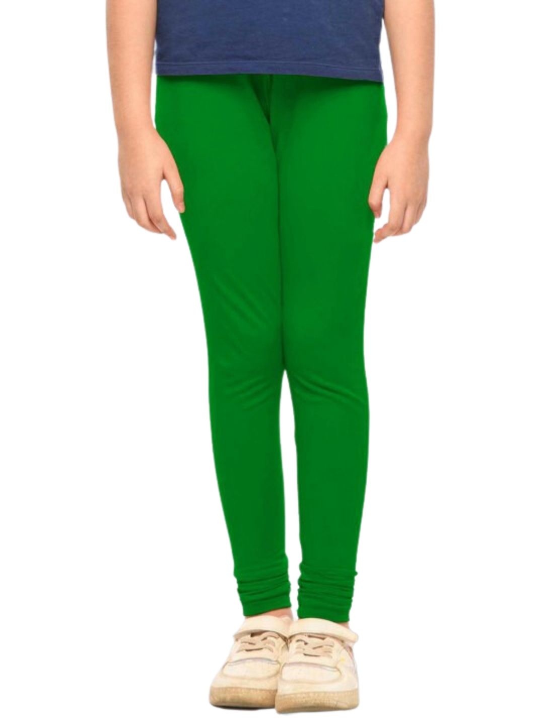 

FRENCH KLEIDER Girls Pack Of 2 Churidar-Length Leggings, Green