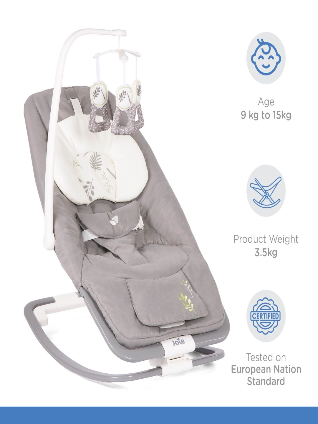 

Joie Kids Bouncer Dreamer Fern Birth Cradle, Grey