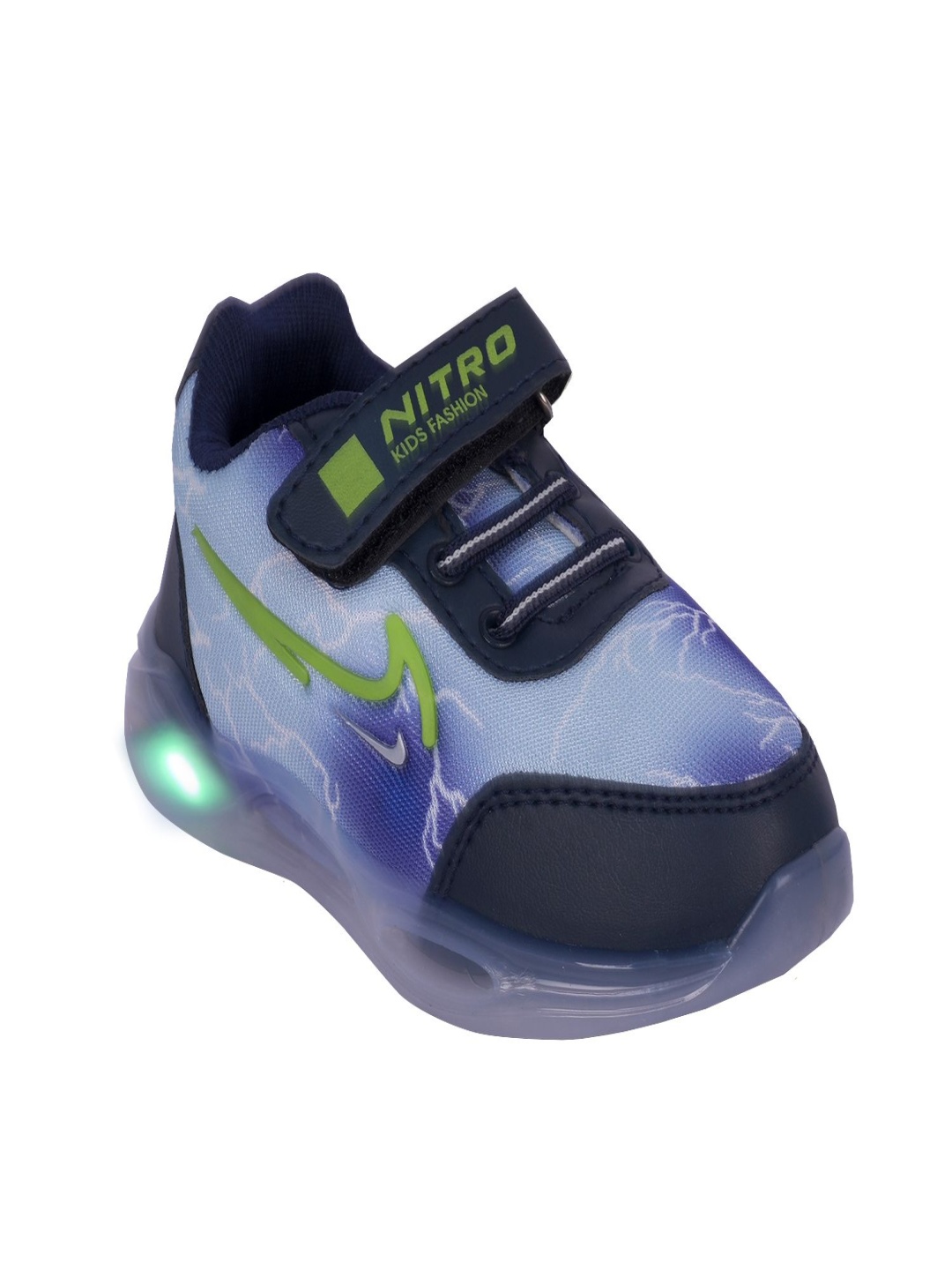 

Happy Feet Kids Round Toe Velcro Sneakers, Navy blue