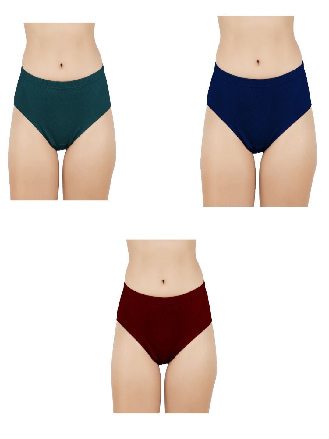 

YELLOWDELIGHT Girls Pack Of 3 Hipster Briefs, Green