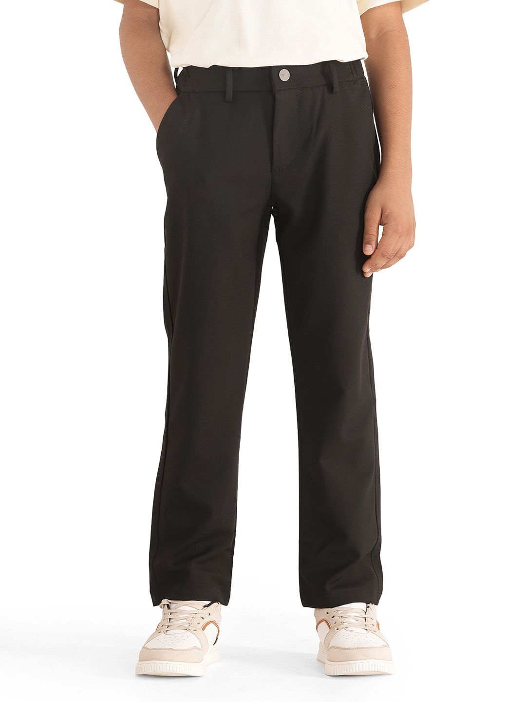 

Rare Ones Boys Solid Trouser, Black