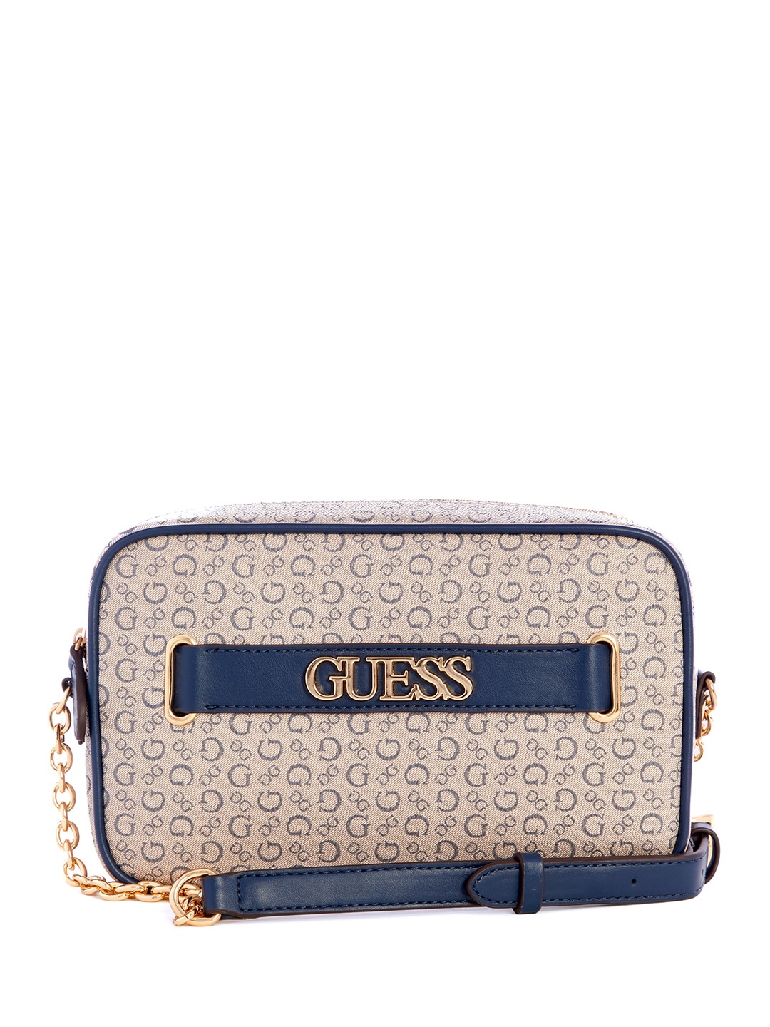 

GUESS Brand Logo Printed Sling Bag, Grey