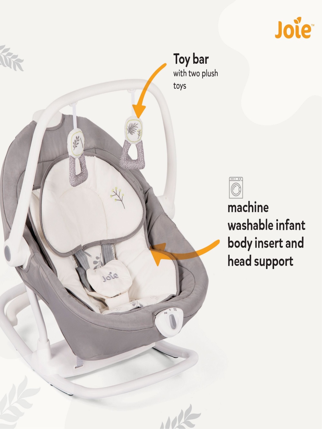 

Joie Infant Kids Adjustable Speed Swing Cradle-9Kg, White