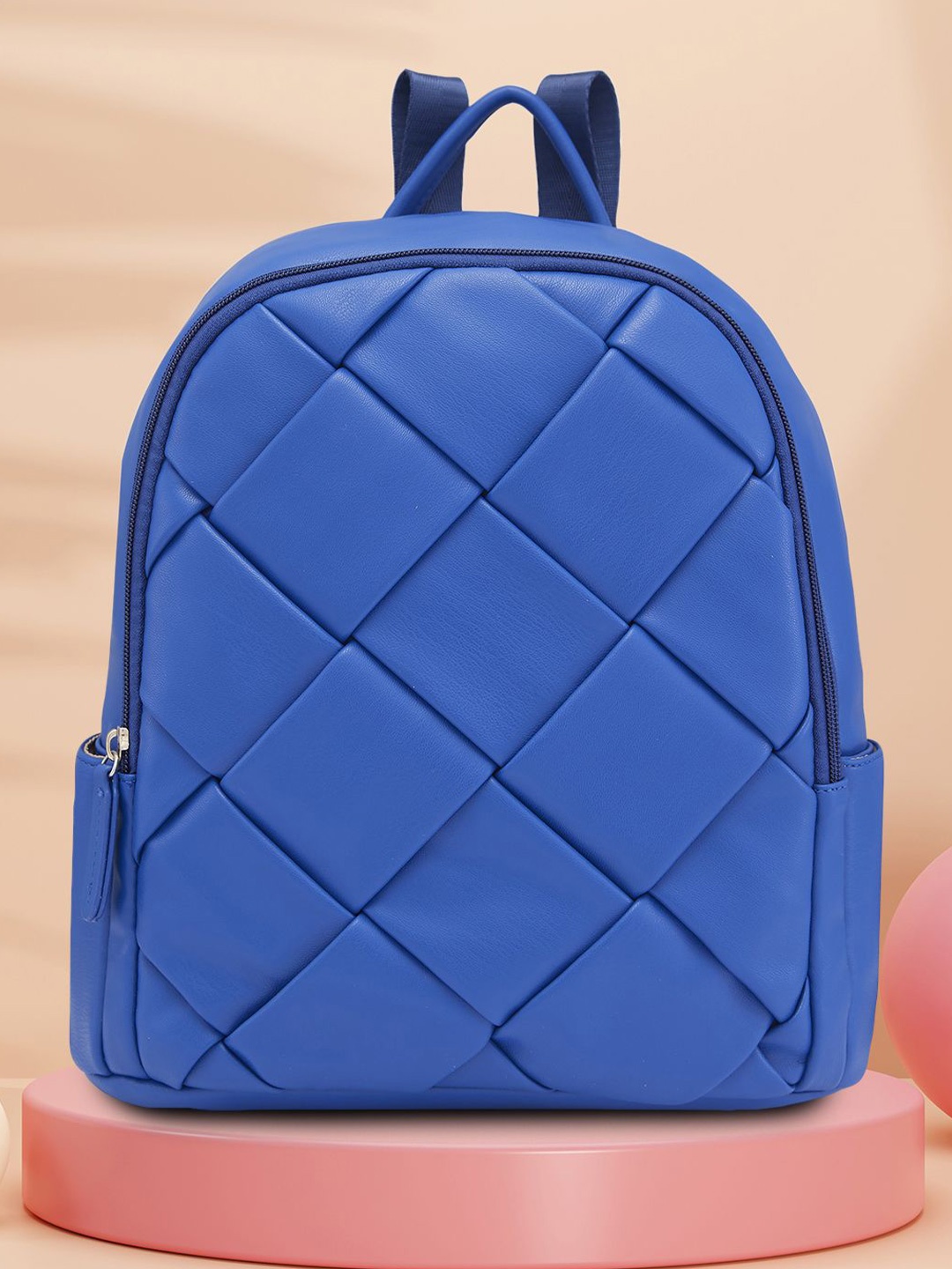 

Caprese Women Textured Backpack, Blue